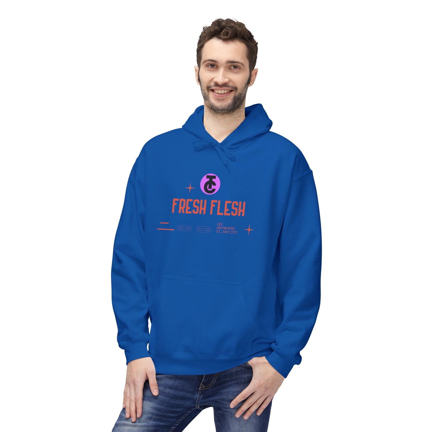 Fresh Flesh Graphic Hoodie for Trendsetters Midweight Fleece Sweatshirt