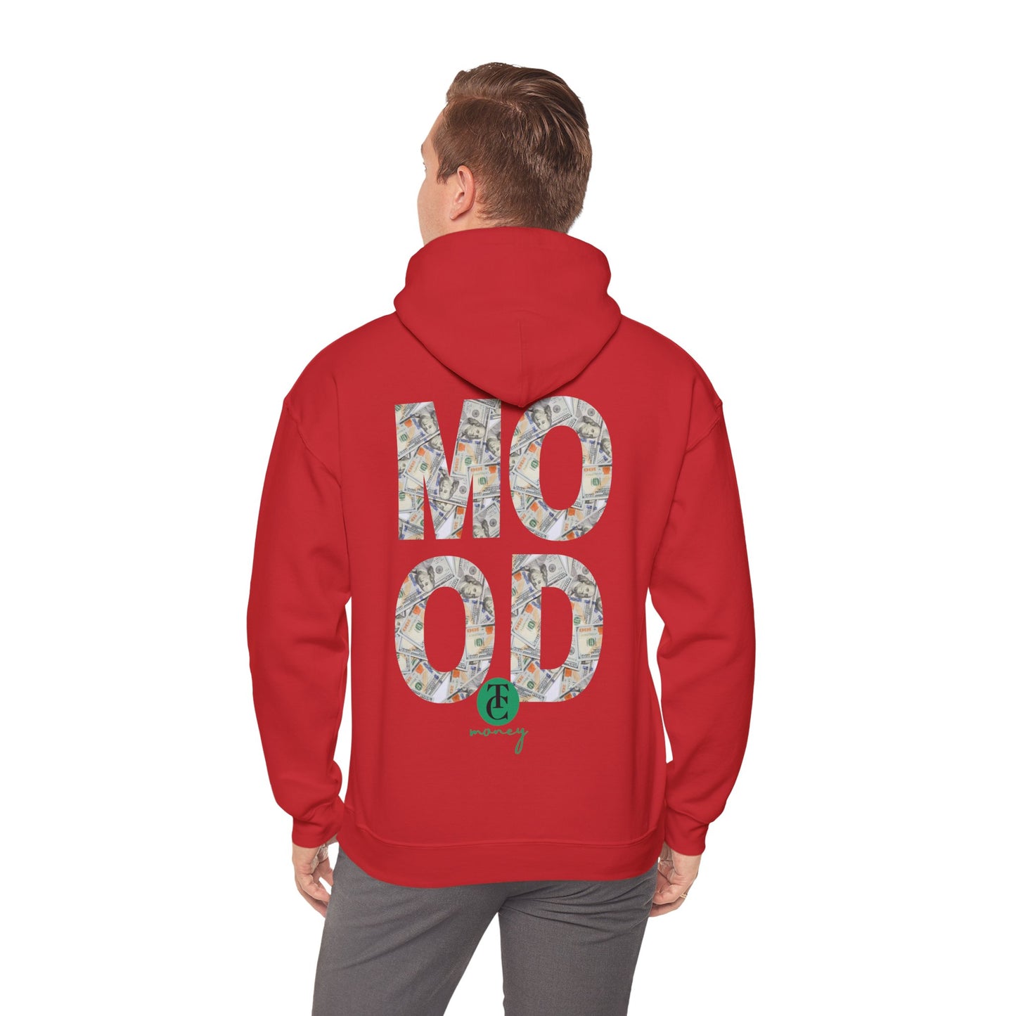 Trendy Hooded Sweatshirt - 'MOOD' Graphic, Comfortable Streetwear, Gift for Friends, Cozy Lounge Wear, Casual Outfit