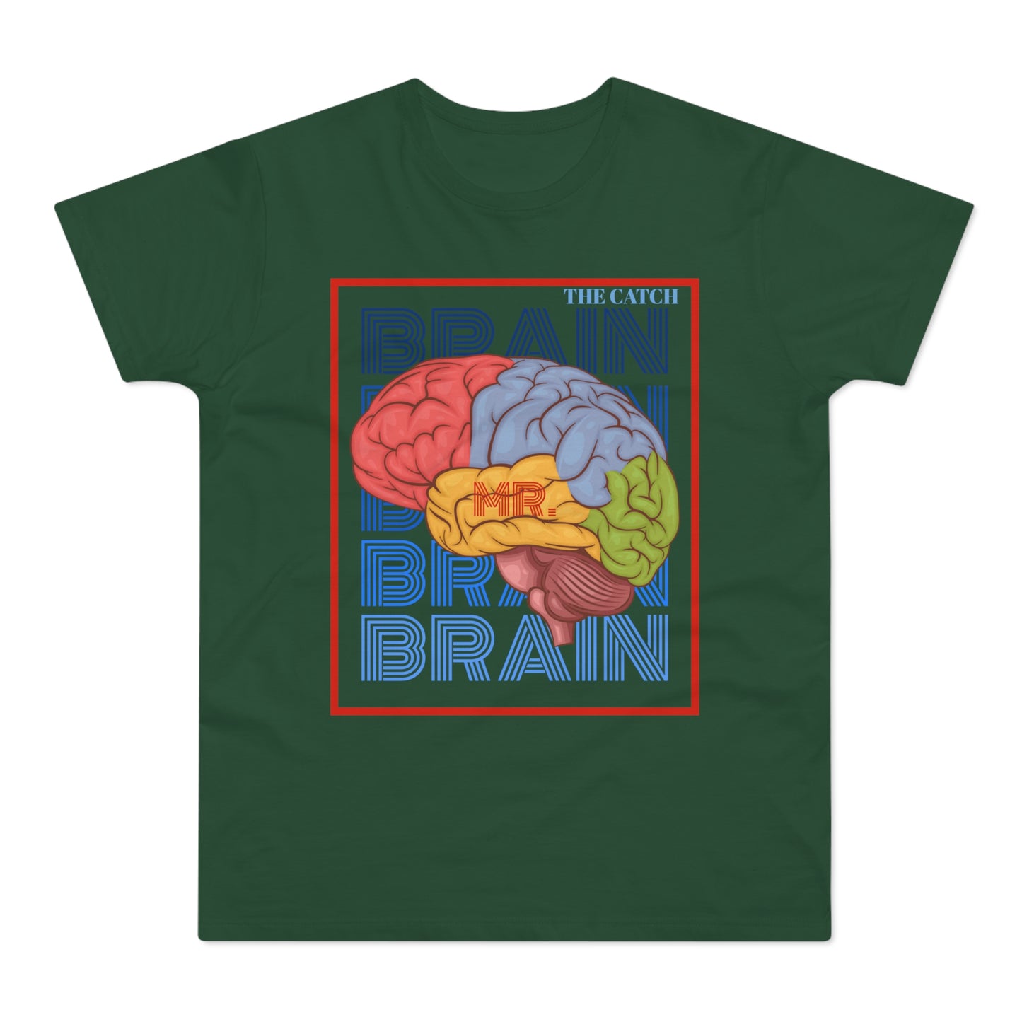 Colorful Brain Graphic T-Shirt - Unique Menswear for Science Lovers