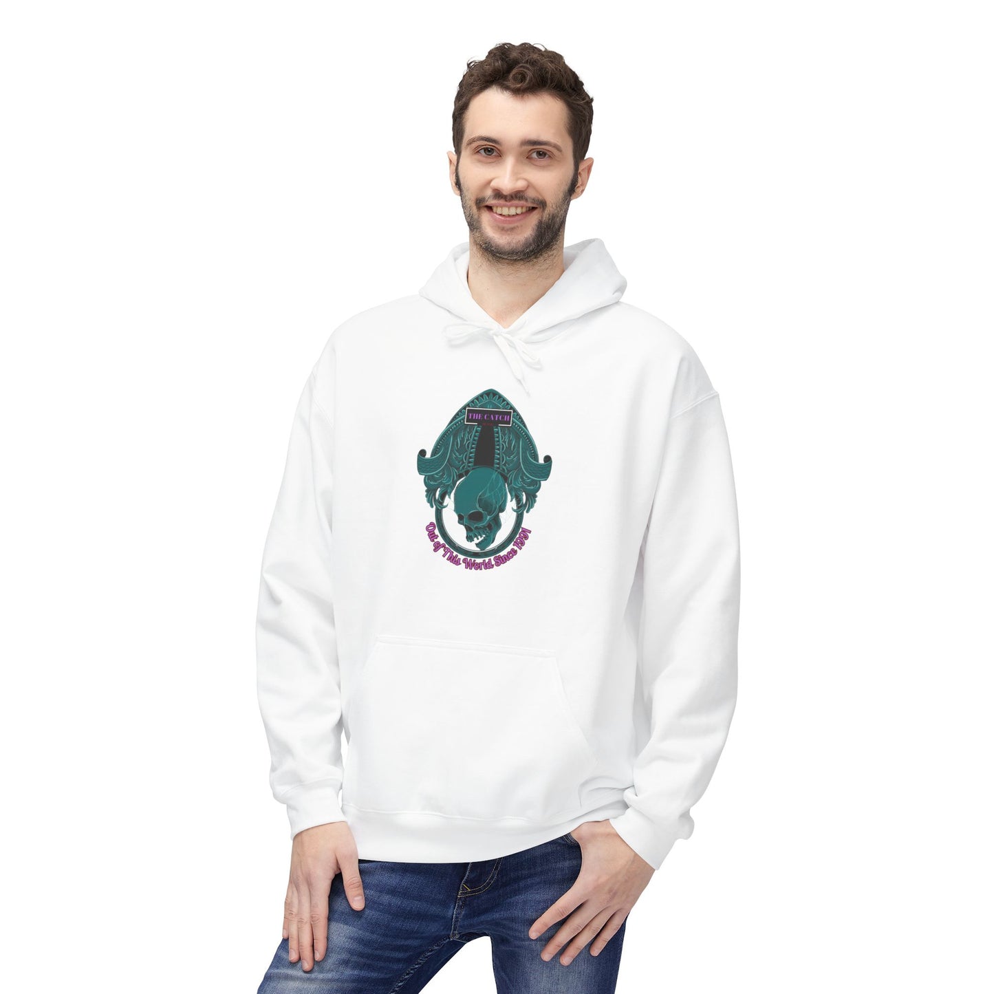 Midweight Fleece Hoodie - Unique Graphic Design for Cozy Comfort - THE CATCH