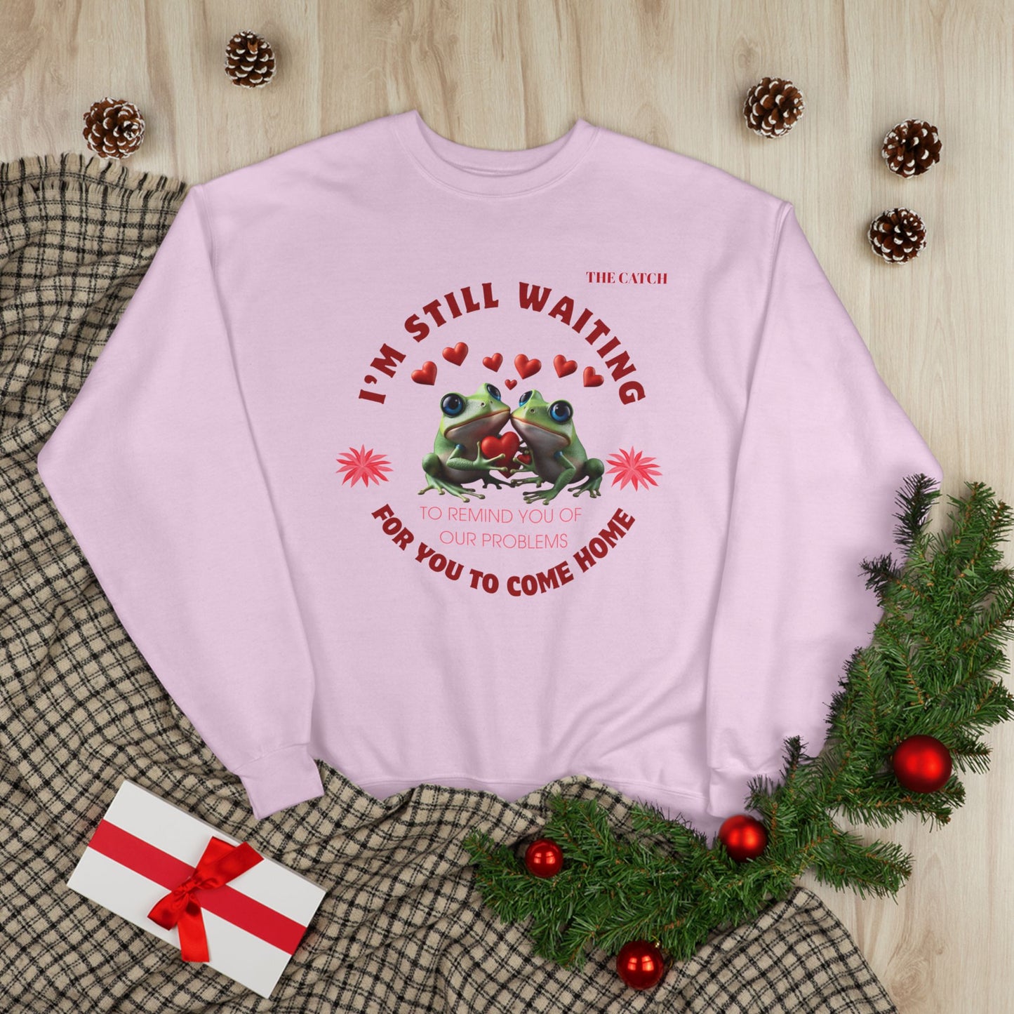 Eco-Friendly Frog Crewneck Sweatshirt - "I’m Still Waiting for You to Come Home"