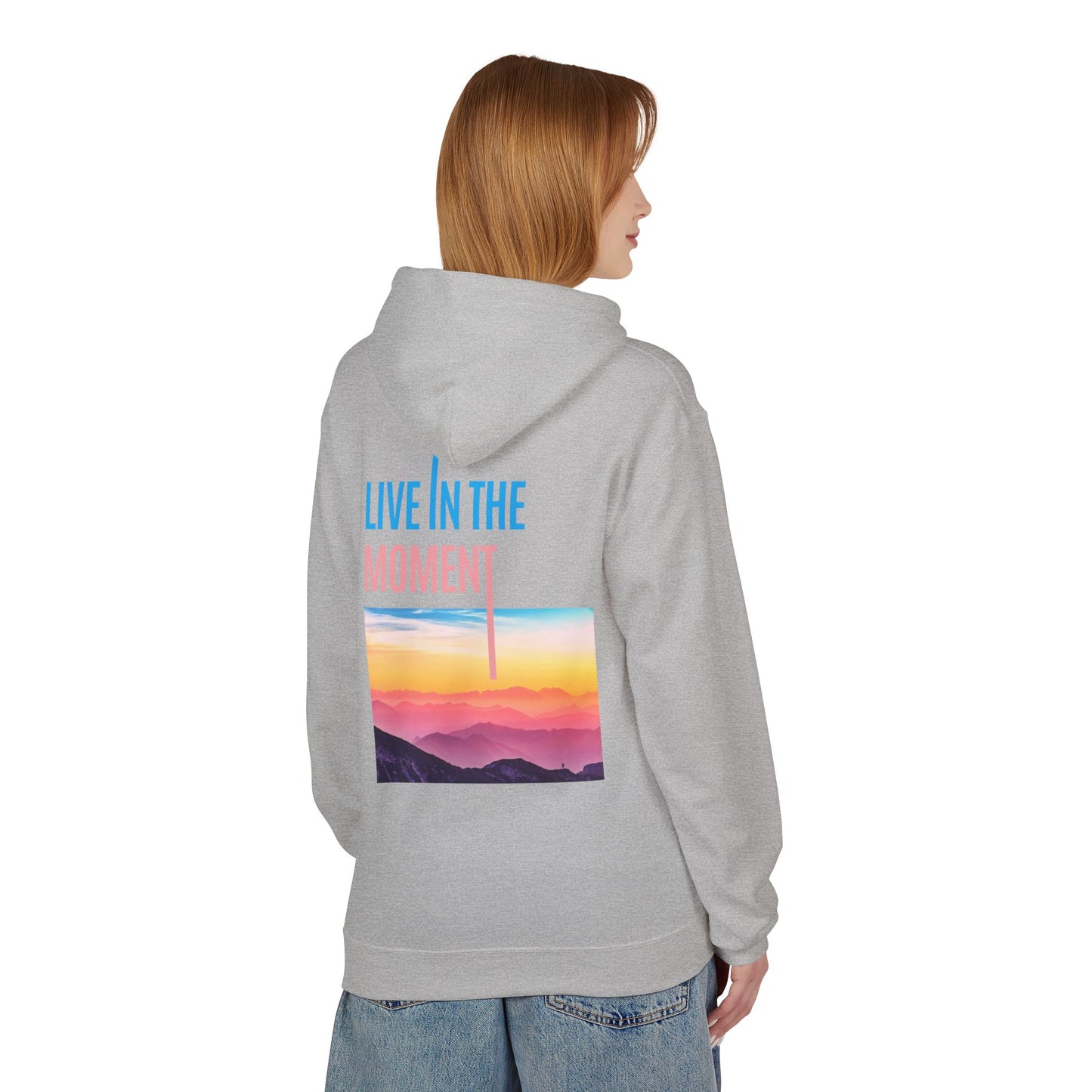 Midweight Hoodie - "Live in the Moment" Casual Fleece Sweatshirt - THE CATCH