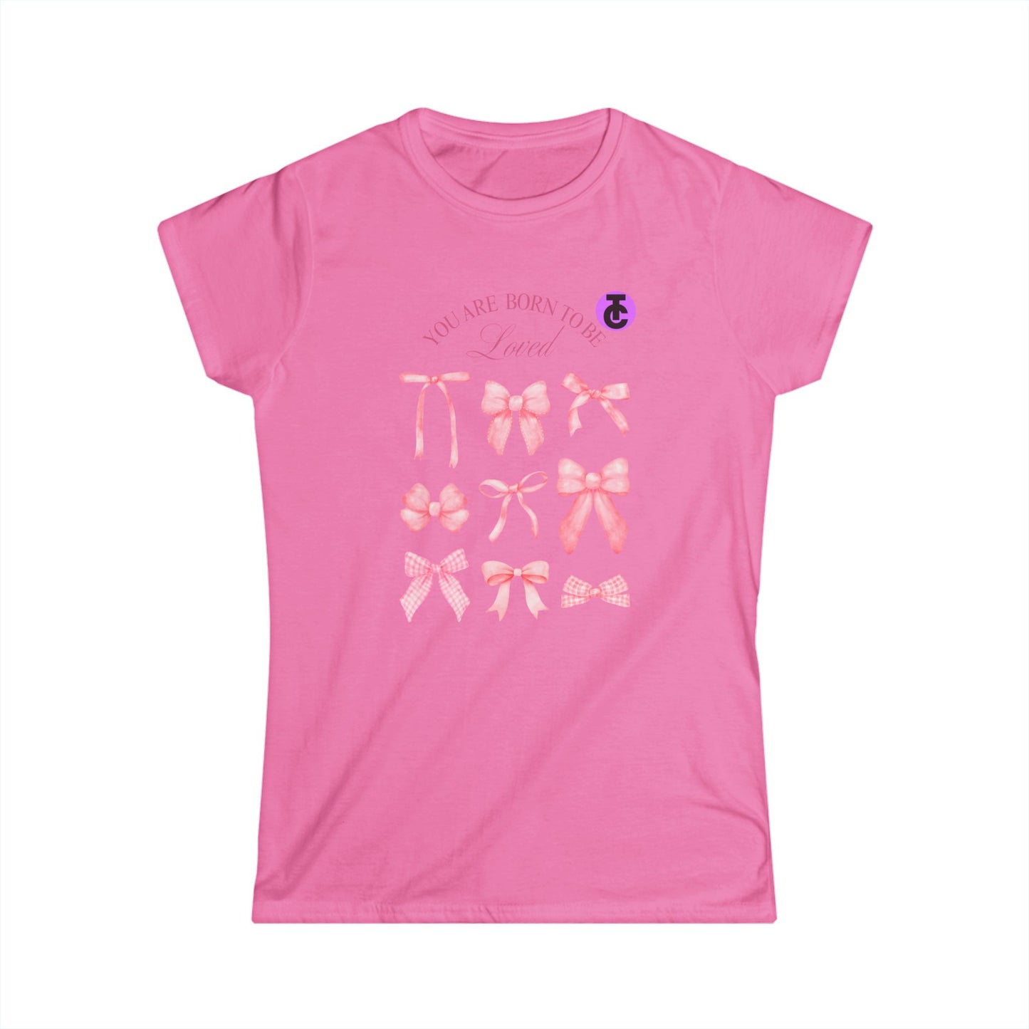 Chic Bow-Themed Women's Softstyle Tee - Perfect for Casual Days, Birthdays, and Celebrations, Birthday Gift, Cute Graphic Shirt - THE CATCH