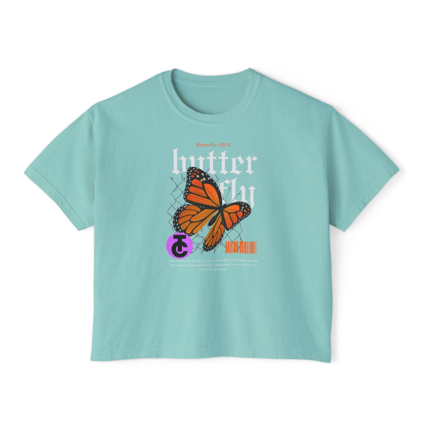 Bohemian Butterfly Women's Boxy Tee, Casual Tee, Graphic Tee, Summer Shirt, Nature Lover Gift - THE CATCH