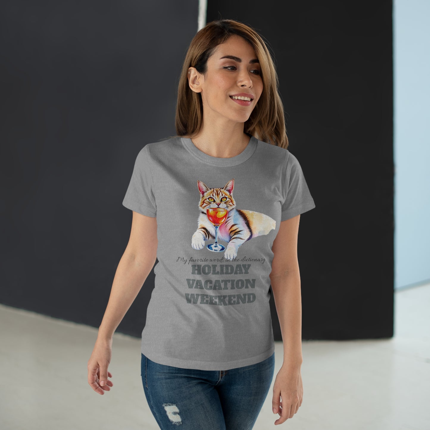 Cat Lover's Holiday Vacation T-Shirt