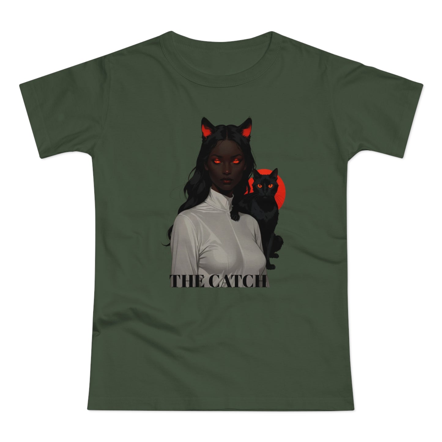The Catch Women's T-Shirt - Stylish Cat-Themed Graphic Tee for Cat Lovers - THE CATCH