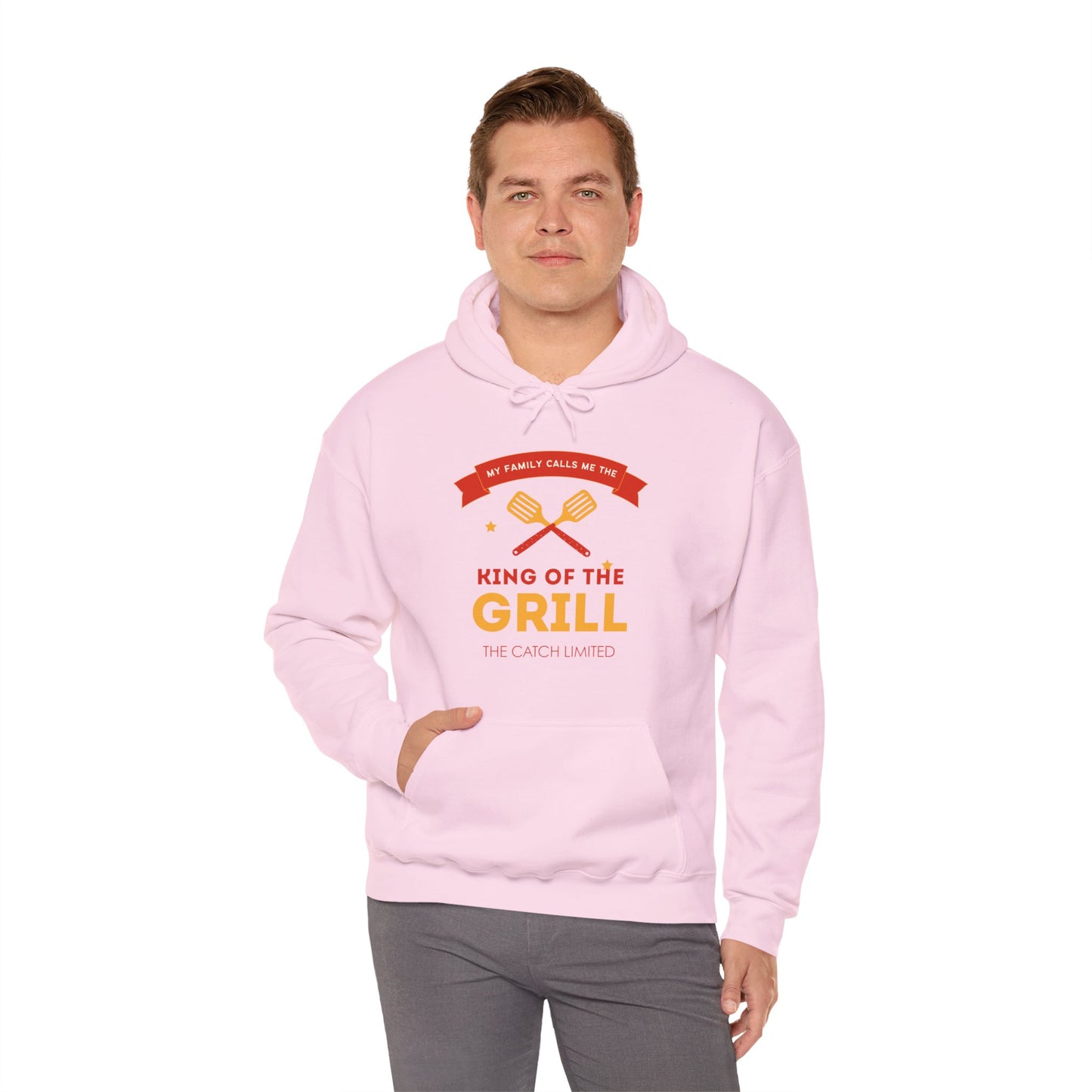 King of the Grill Heavy Blend™ Hooded Sweatshirt, BBQ Sweatshirt, Father's Day Gift, Grilling Hoodie, Casual Comfort Wear