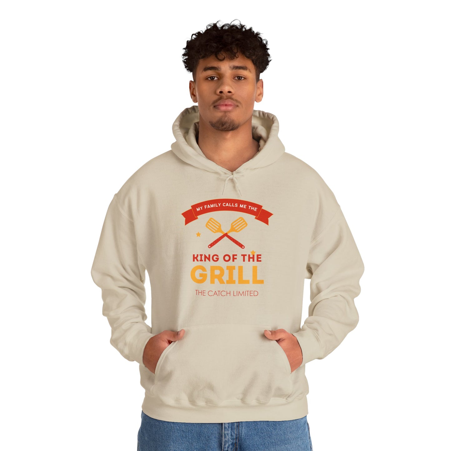 King of the Grill Heavy Blend™ Hooded Sweatshirt, BBQ Sweatshirt, Father's Day Gift, Grilling Hoodie, Casual Comfort Wear