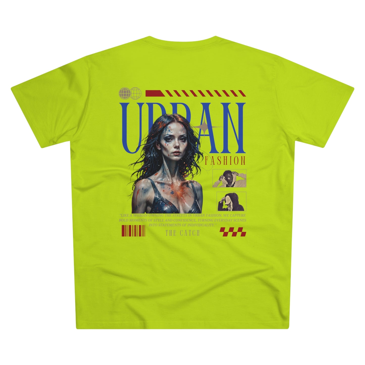 Urban Fashion Men's Modern-fit Tee - 'THE CATCH' Graphic Shirt for Trendsetters - THE CATCH