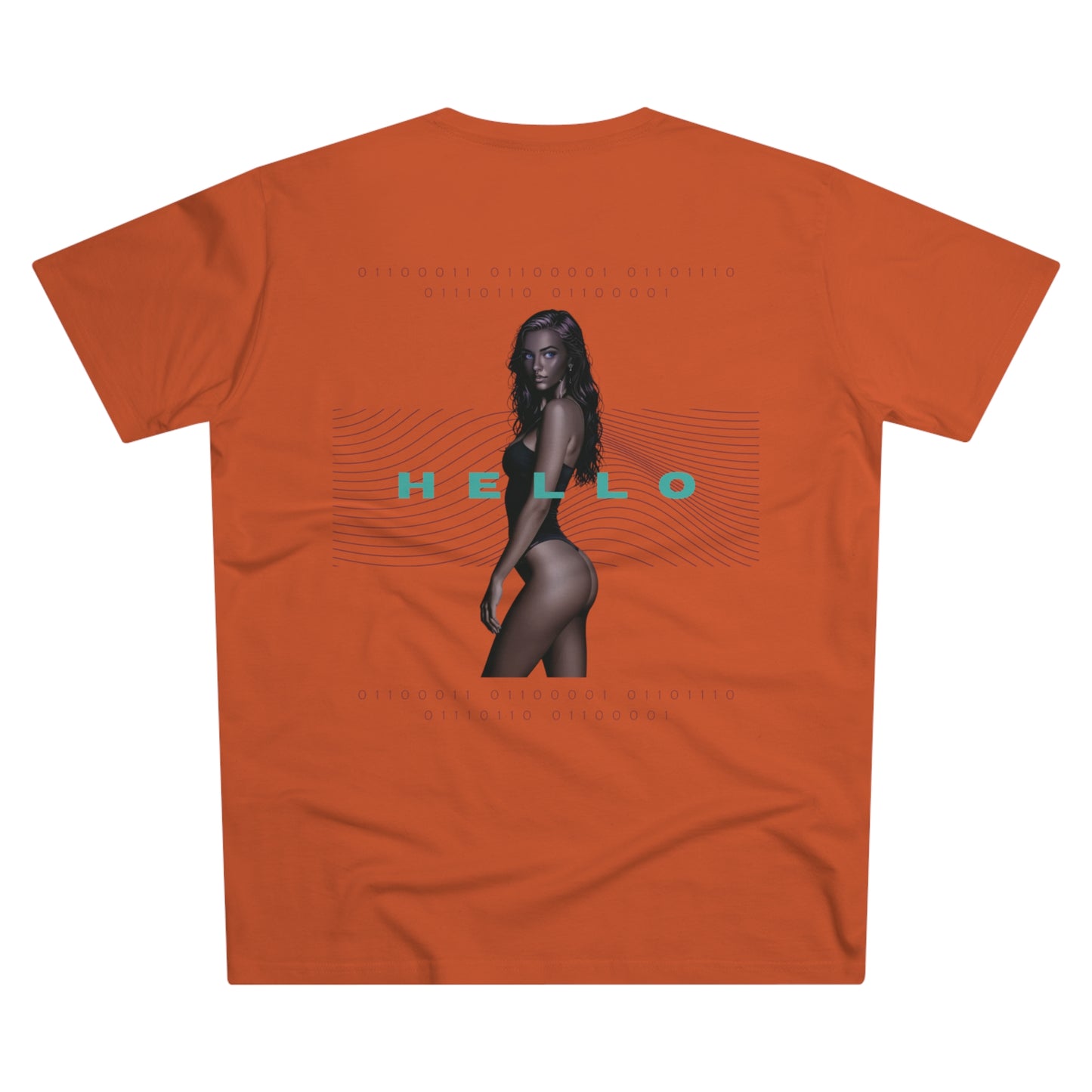 Trendy Men's Modern-fit Tee - 'The Catch' & 'Hello' Graphic Design - THE CATCH
