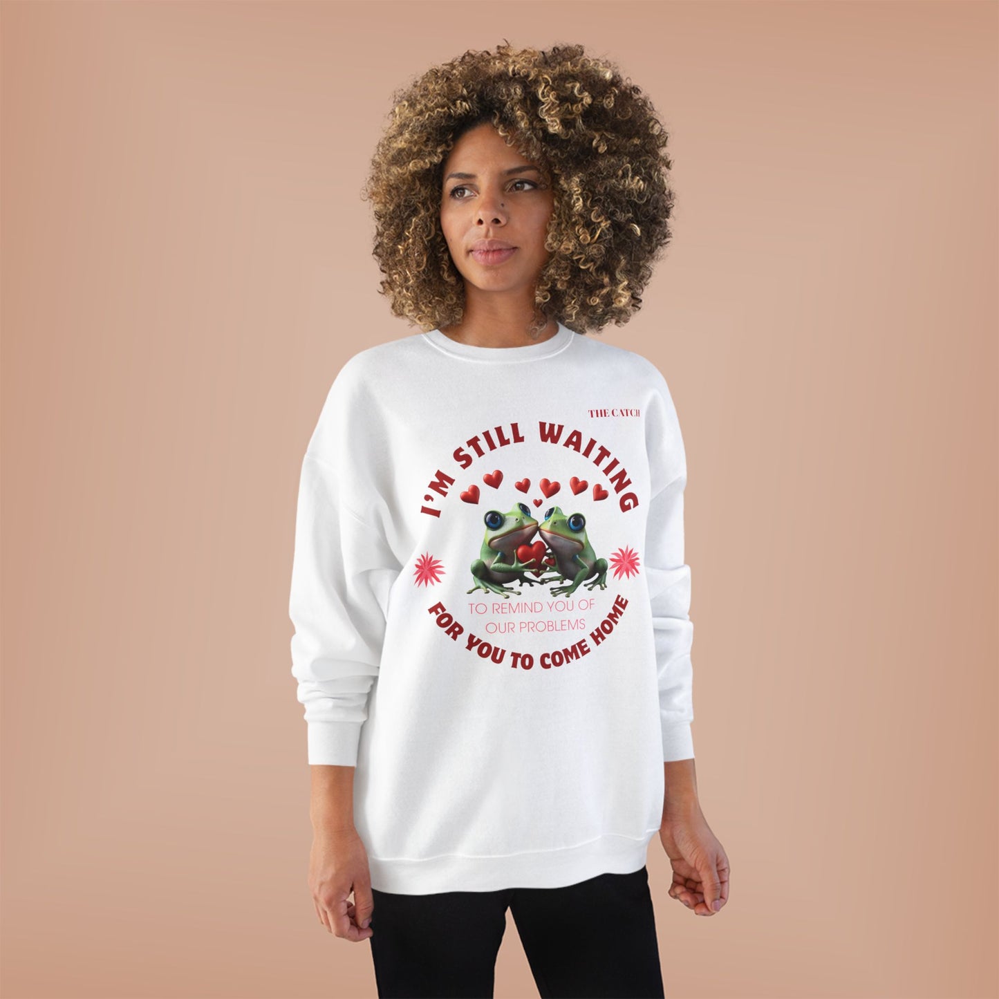 Eco-Friendly Frog Crewneck Sweatshirt - "I’m Still Waiting for You to Come Home"