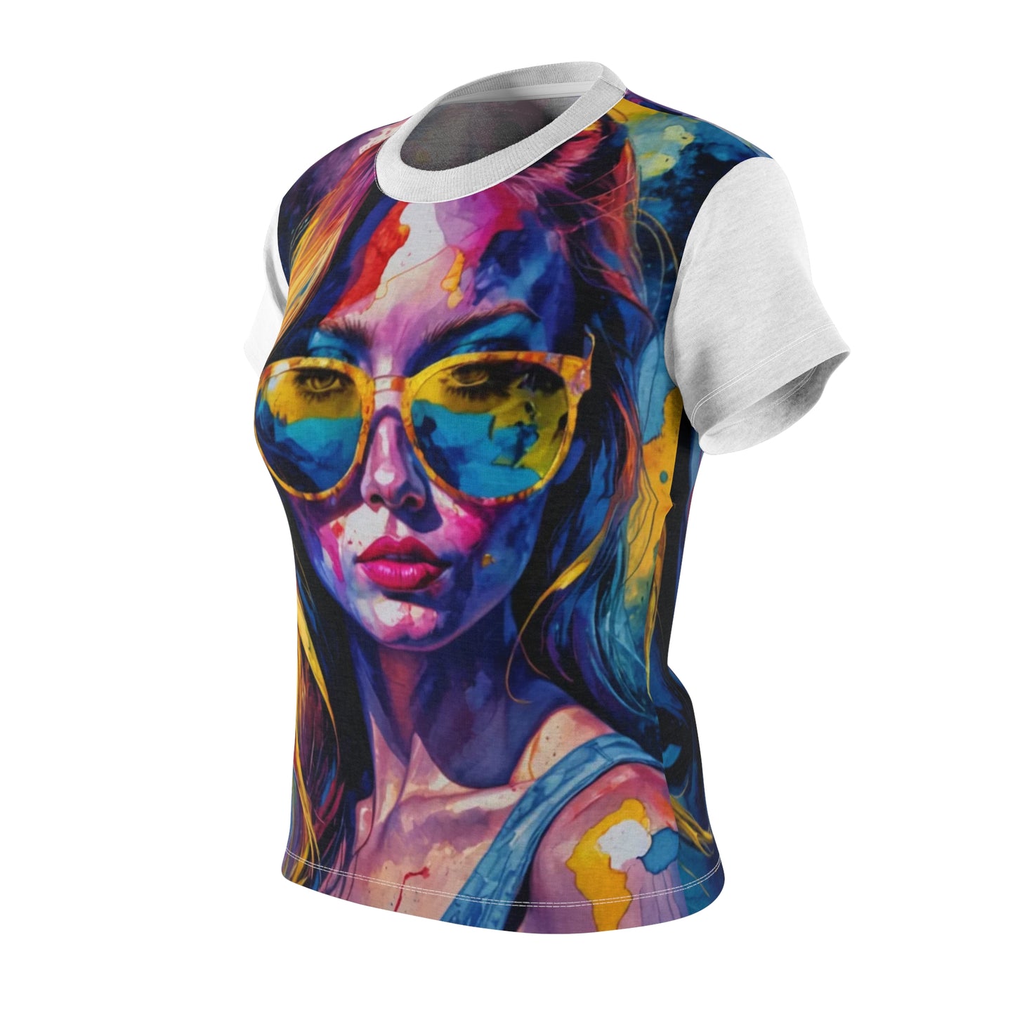 Vibrant Art Print Women's T-Shirt - Colorful Graphic Tee for Trendsetters - THE CATCH