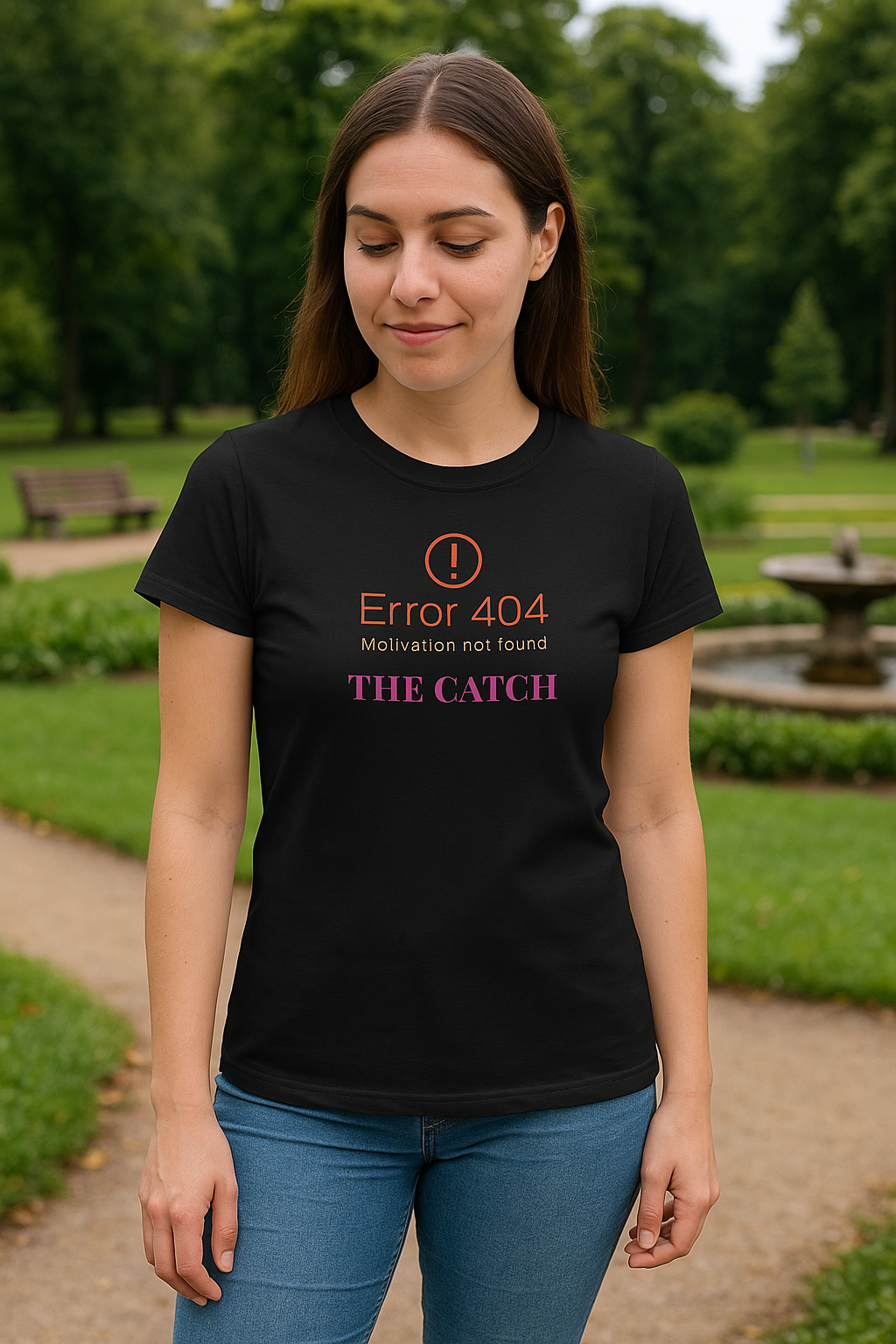 Error 404 Motivation Not Found Women's T-Shirt - Fun Yellow Tee for Laughs - THE CATCH