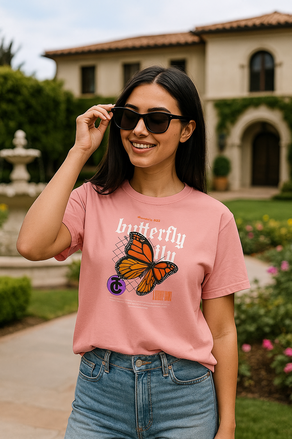Bohemian Butterfly Women's Boxy Tee, Casual Tee, Graphic Tee, Summer Shirt, Nature Lover Gift - THE CATCH