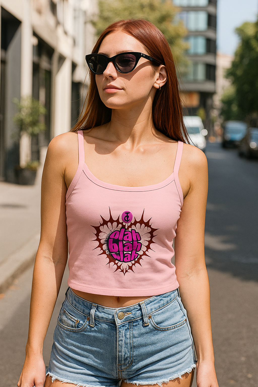 Bold Graphic Spaghetti Strap Tank Top, Summer Top, Festival Wear, Casual Chic, Heart Design, Edgy Tank, Gift Idea - THE CATCH