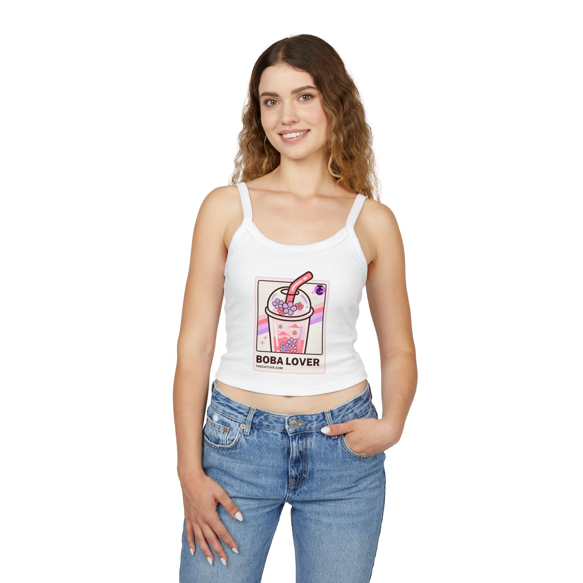 Boba Lover Women's Spaghetti Strap Tank Top | Cute Summer Top, Bubble Tea Apparel, Gift for Boba Fans, Casual Wear, Hot Weather Style - THE CATCH