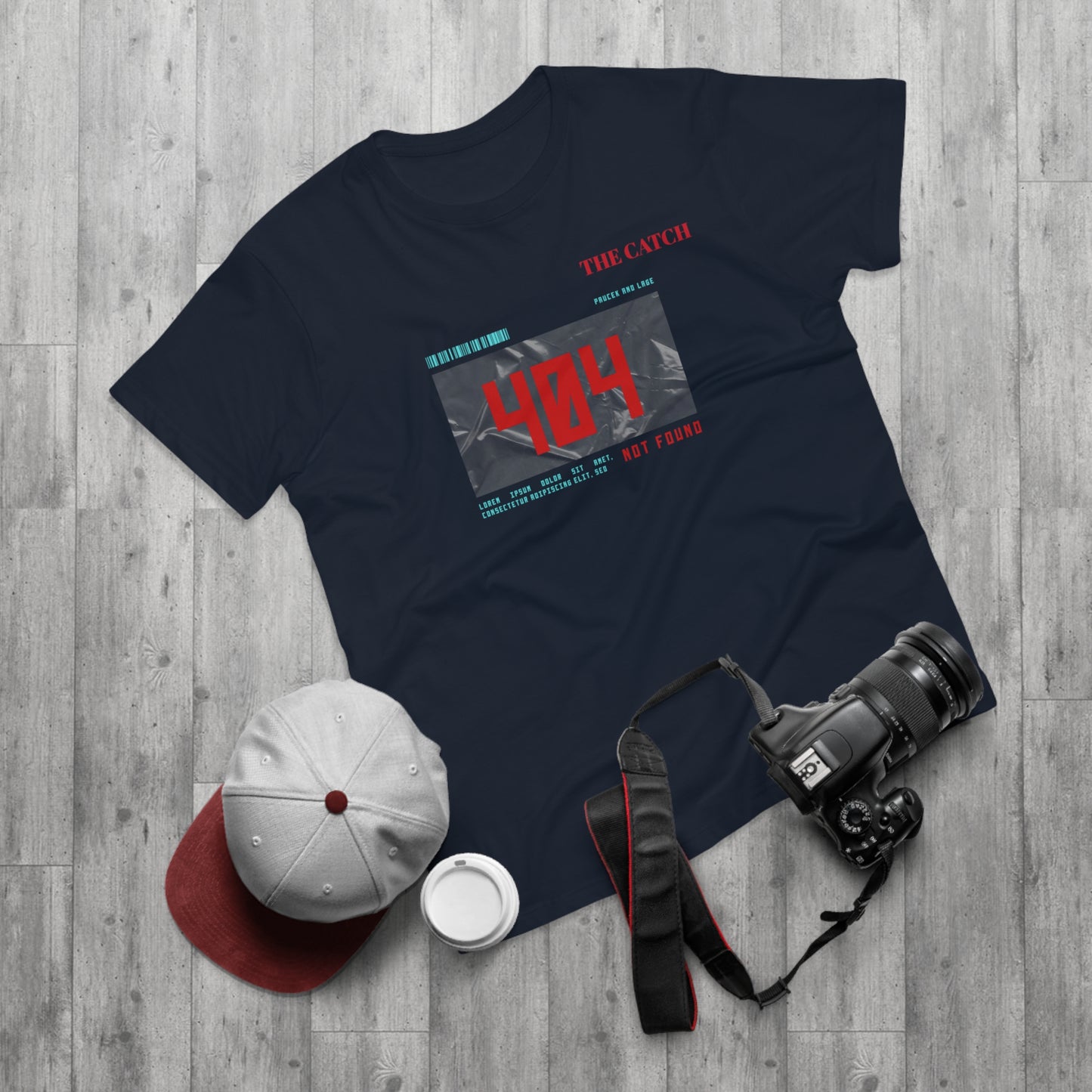 404 Not Found Graphic T-Shirt for Men - Casual Retro Tee