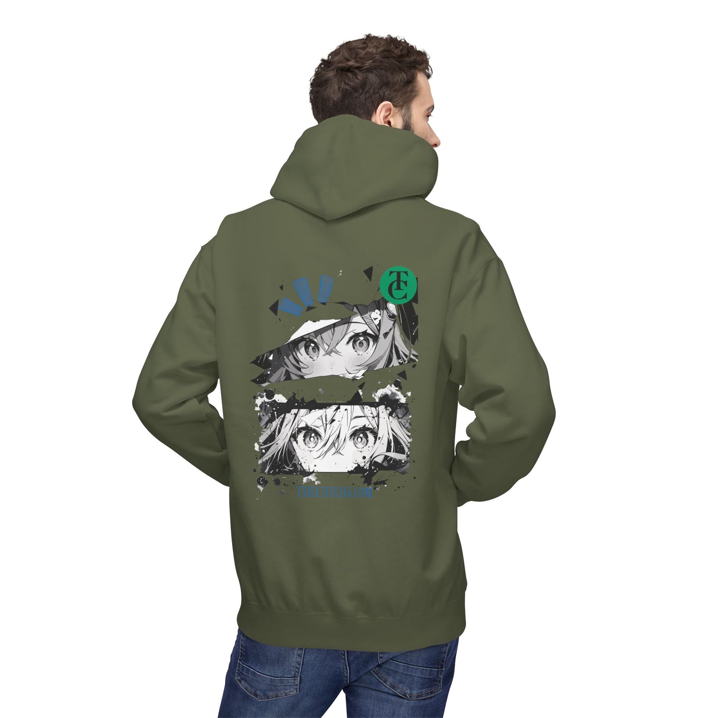 Midweight Fleece Hoodie with Eye-Catching Graphic Design