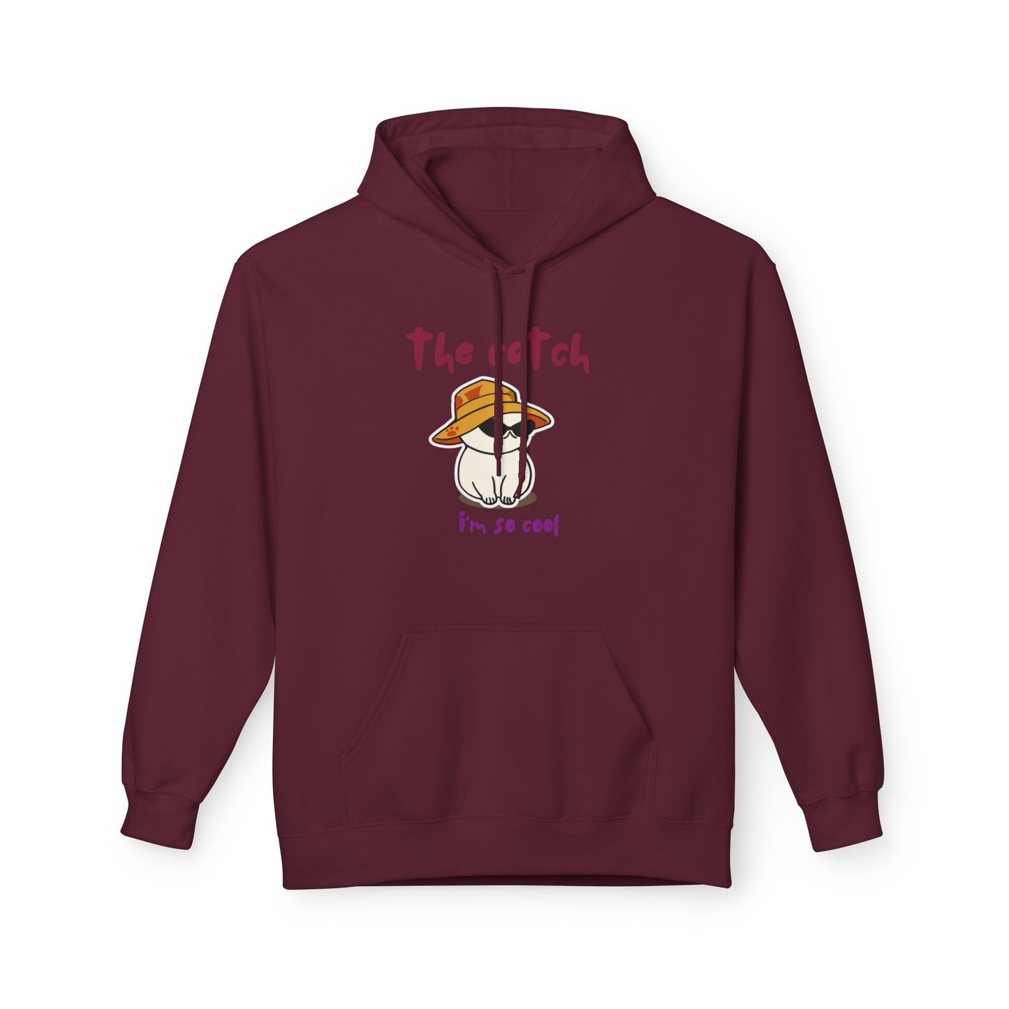 Cool Cat  Fleece Hoodie - The Catch Design