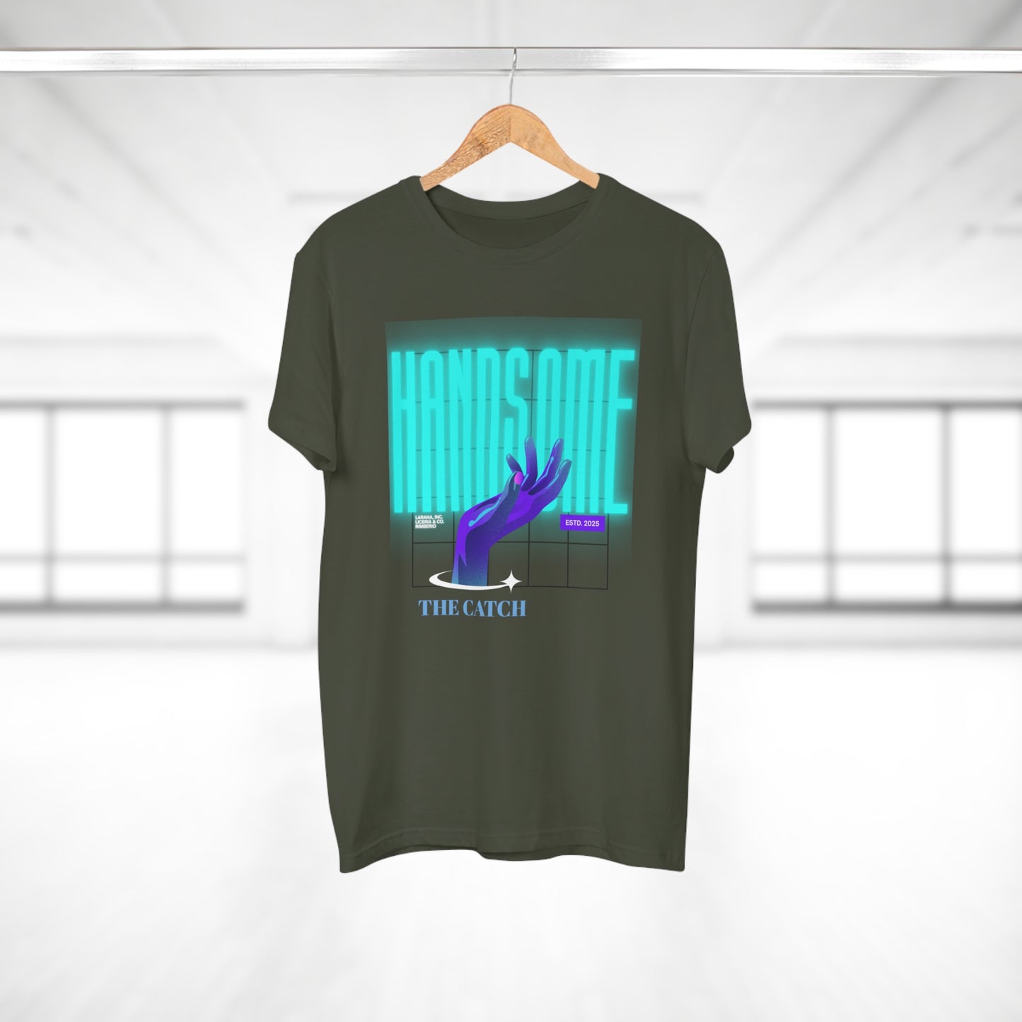 Stylish Graphic Tee for Men - 'Handsome' Design