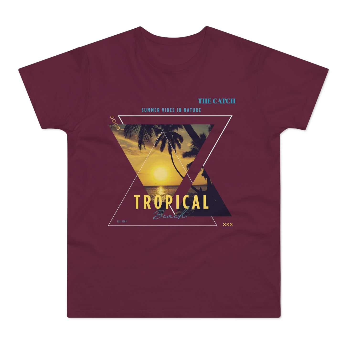 Tropical Vibes Men's T-Shirt - Summer Nature Graphic Tee - THE CATCH
