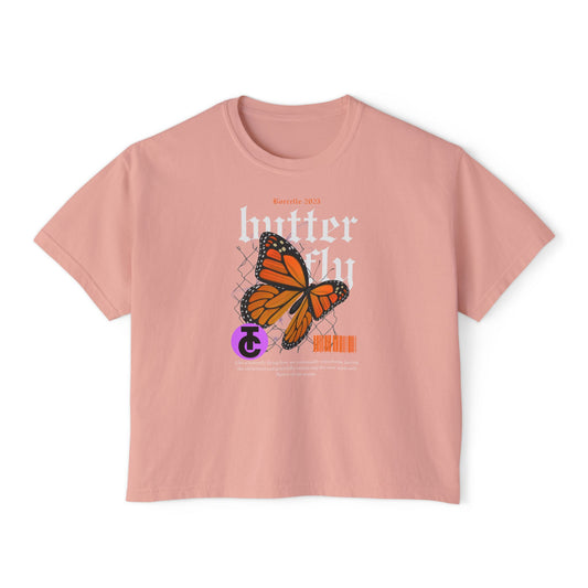 Bohemian Butterfly Women's Boxy Tee, Casual Tee, Graphic Tee, Summer Shirt, Nature Lover Gift - THE CATCH