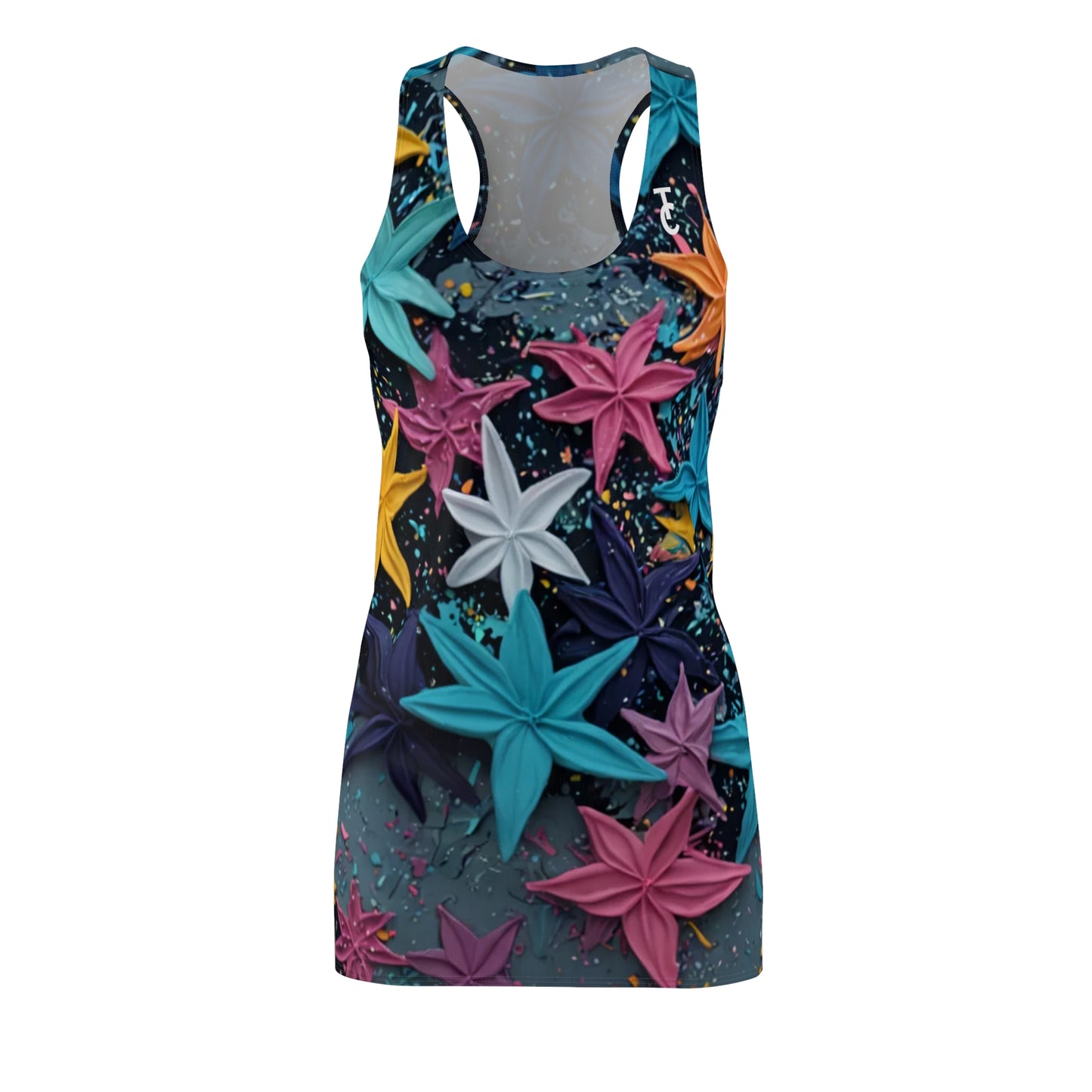 Vibrant Floral Racerback Dress for Women, Summer Dress, Casual Wear, Beach Outfit, Festival Dress, Everyday Style - THE CATCH