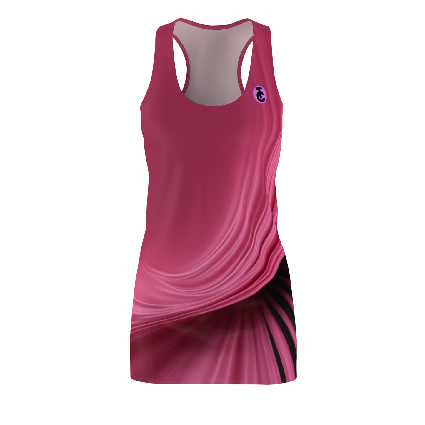 Flowy Pink Racerback Dress - Perfect for Summer, Beach Days, Casual Outings, or Gift for Her, Fashionable and Comfortable - THE CATCH