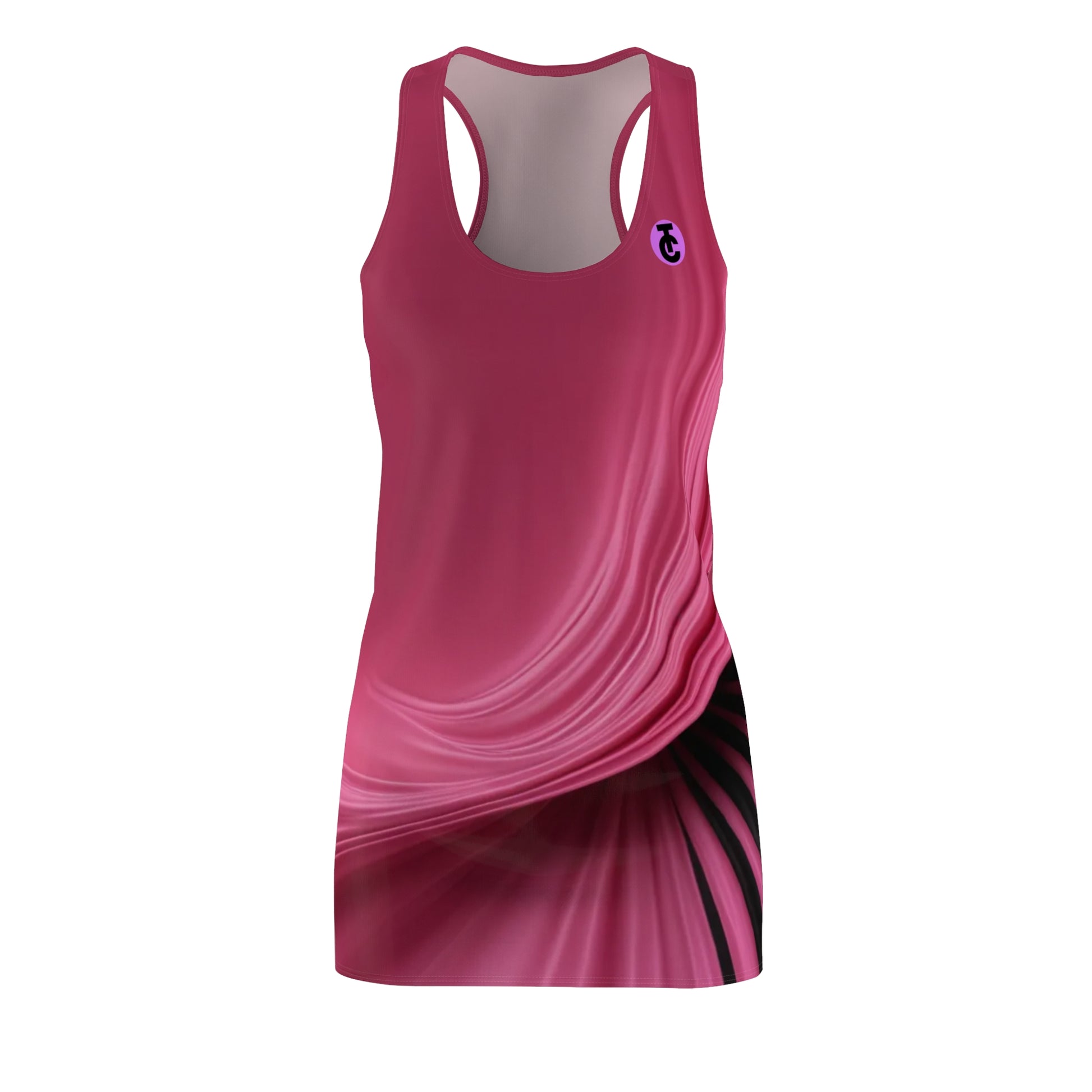 Flowy Pink Racerback Dress - Perfect for Summer, Beach Days, Casual Outings, or Gift for Her, Fashionable and Comfortable - THE CATCH