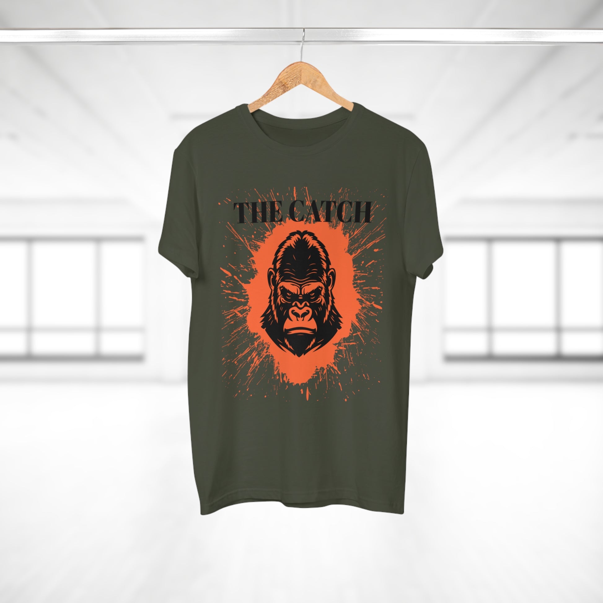 Men's Graphic T-Shirt - "The Catch" Gorilla Design - THE CATCH