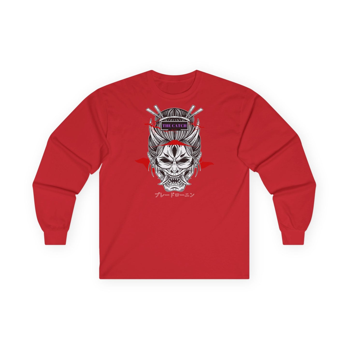 Samurai Skull Long Sleeve Tee - Cotton Shirt for Anime Lovers - THE CATCH