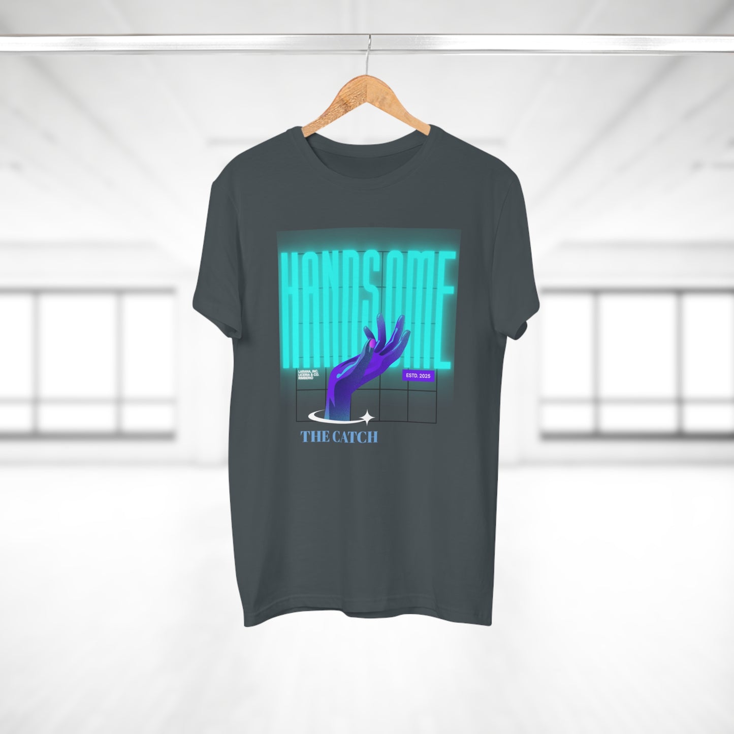 Stylish Graphic Tee for Men - 'Handsome' Design