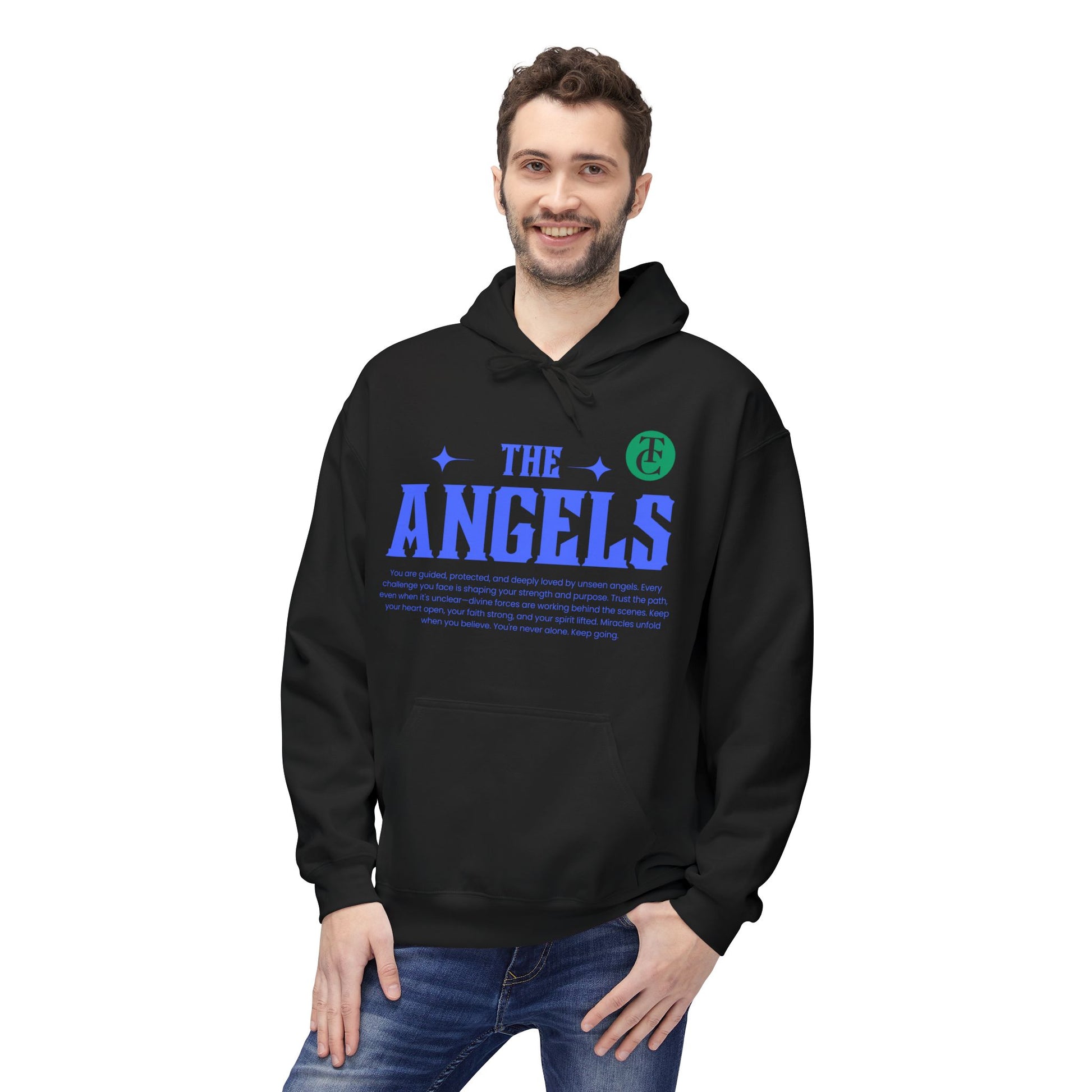 Angels Graphic Hoodie -Midweight Softstyle Fleece for Casual Comfort - THE CATCH