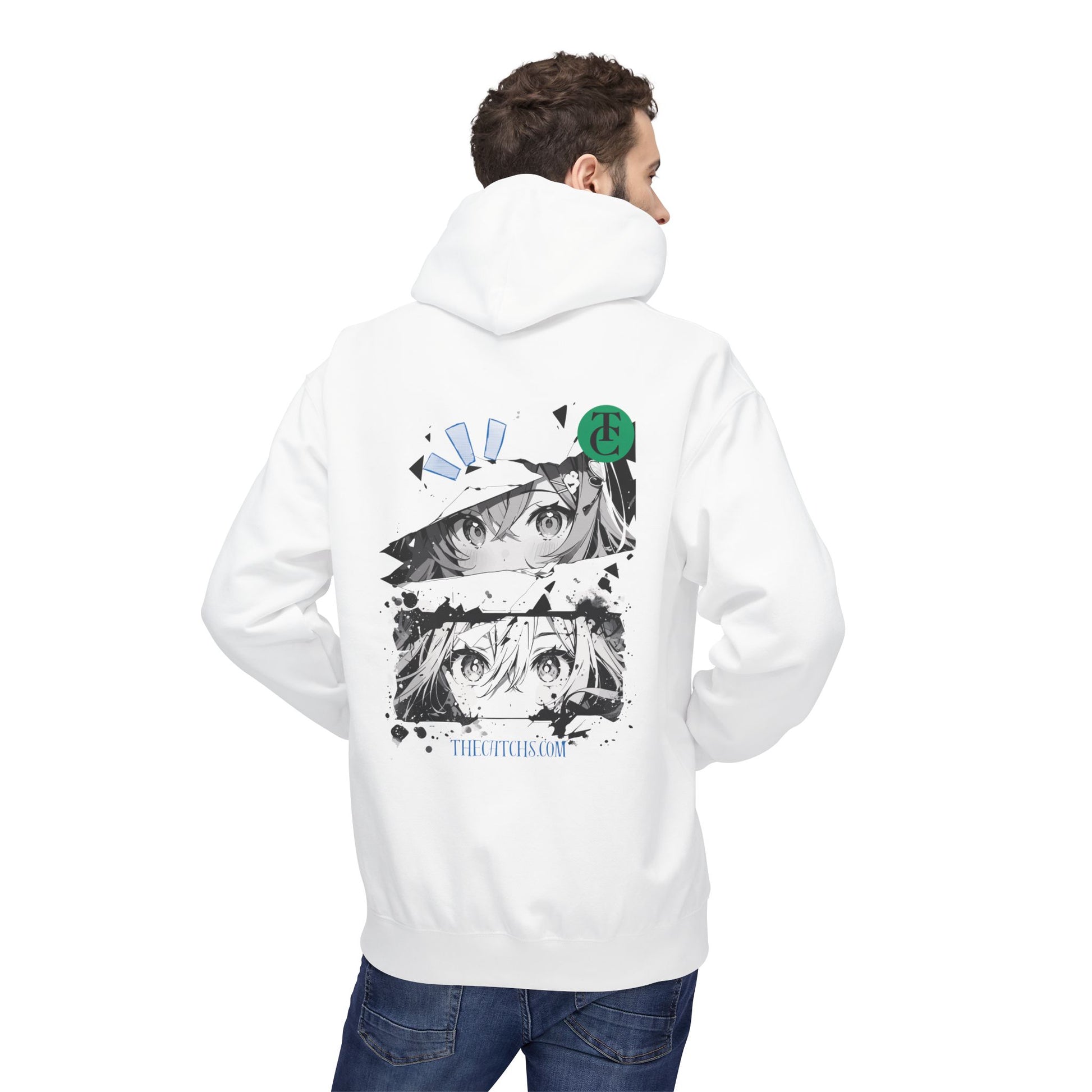 Midweight Fleece Hoodie with Eye-Catching Graphic Design - THE CATCH