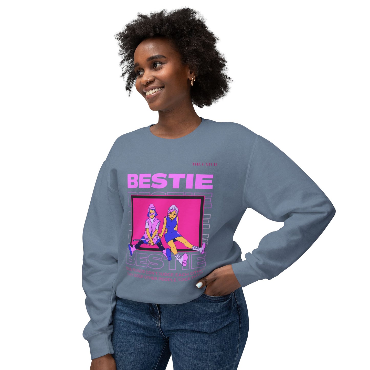 Bestie Crewneck Sweatshirt - True Friends Don't Judge Each Other