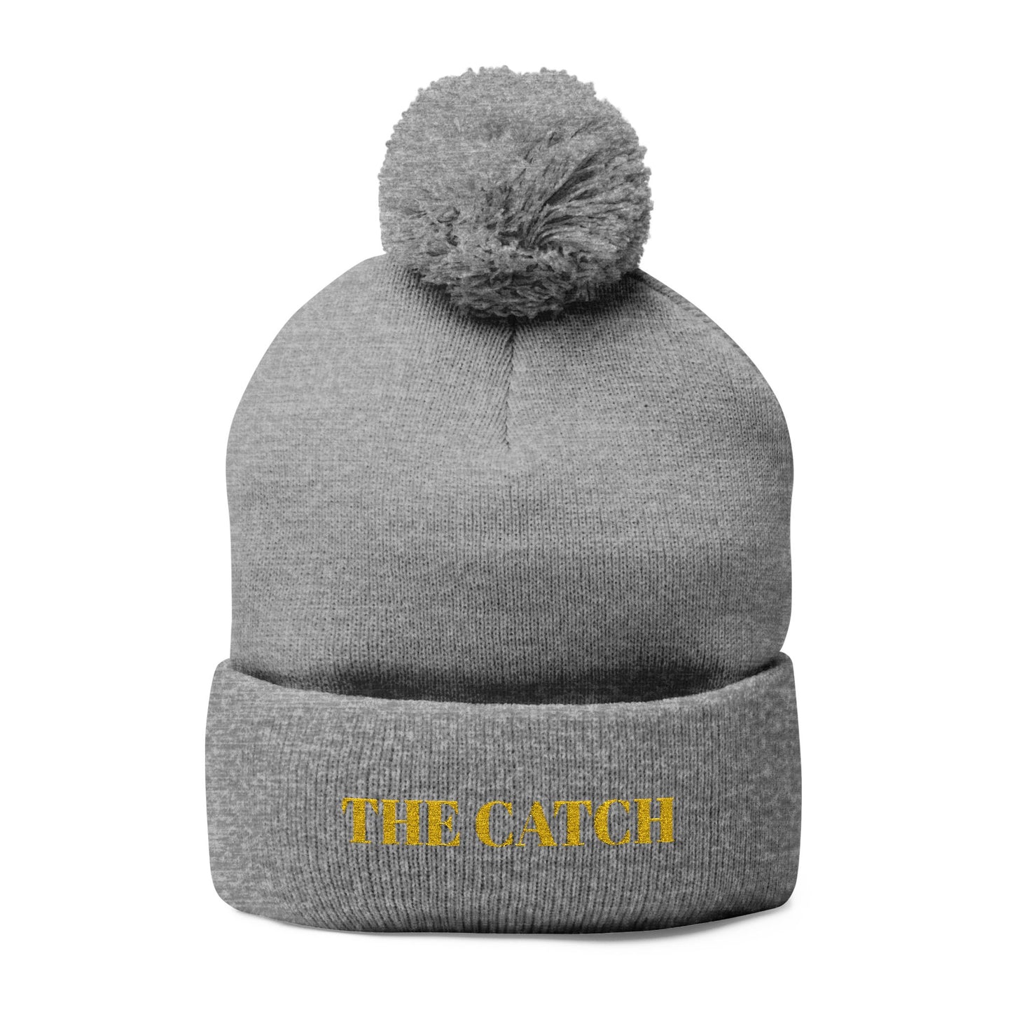 Cozy Embroidered Pom-Pom Knit Cap, - THE CATCH