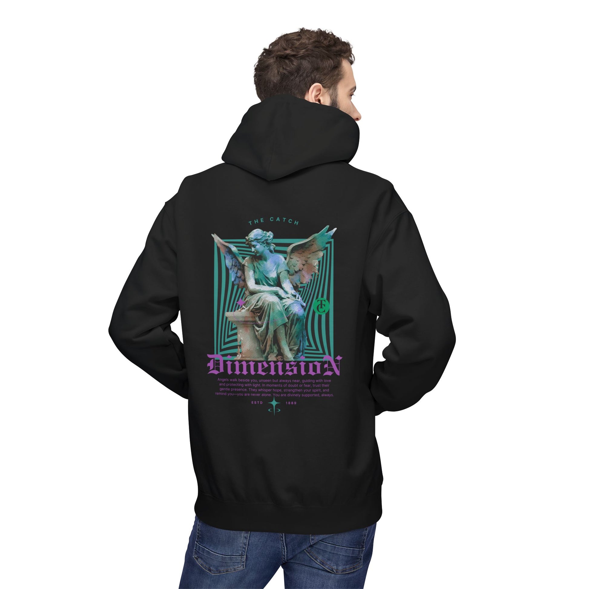 Cosmic Dimension Hoodie | Softstyle Fleece Wear, Unique Graphic Pullover, Gift for Astronomers, Casual Streetwear - THE CATCH