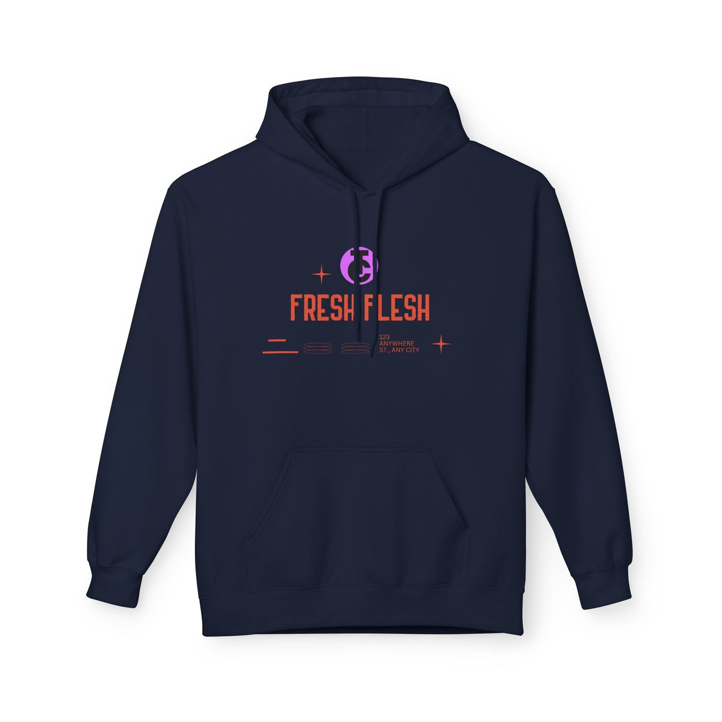 Fresh Flesh Graphic Hoodie for Trendsetters Midweight Fleece Sweatshirt - THE CATCH