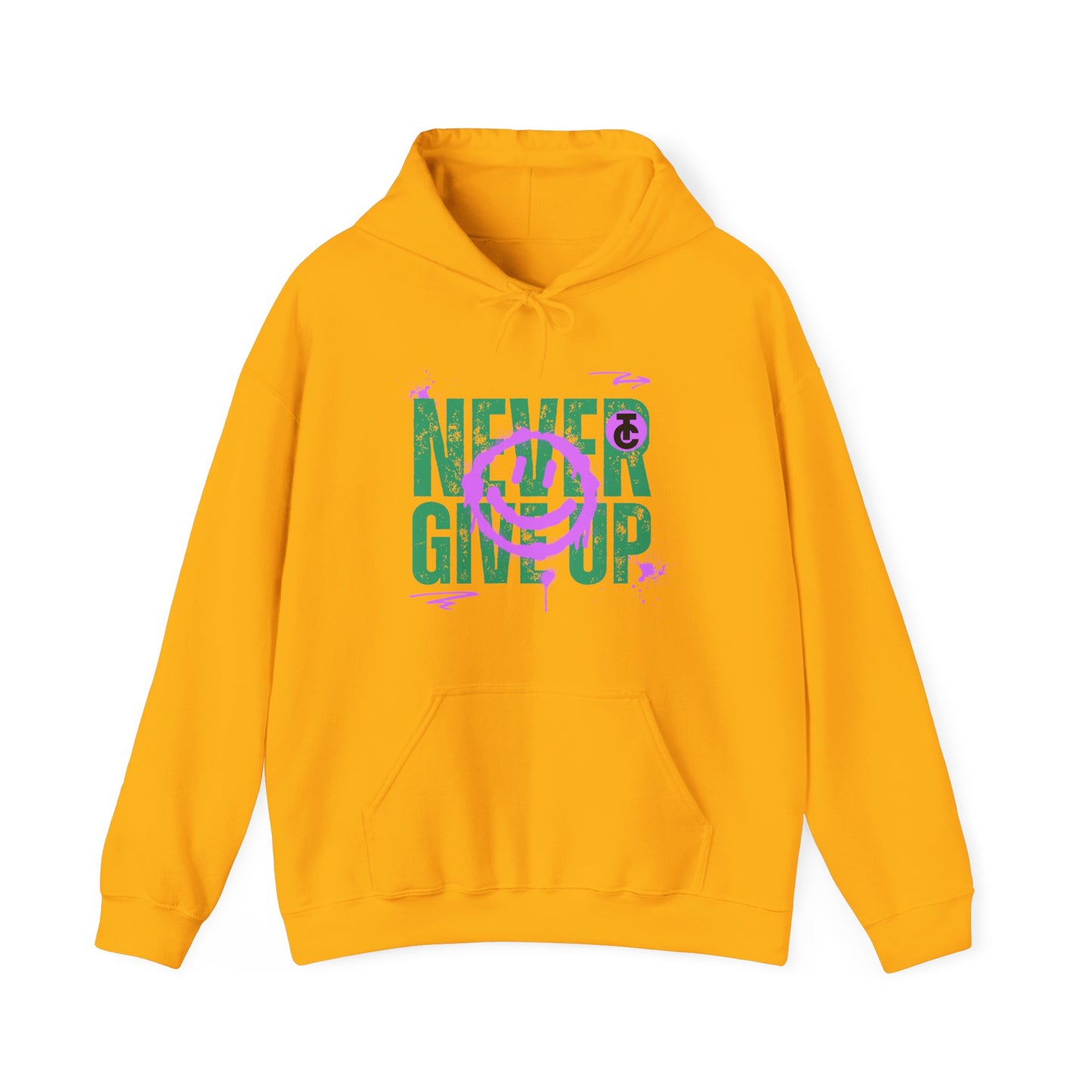 Motivational Sweatshirt - "Never Give Up" Hoodie, Cozy Gift for Friends, Inspirational Apparel, Perfect for Any Occasion - THE CATCH