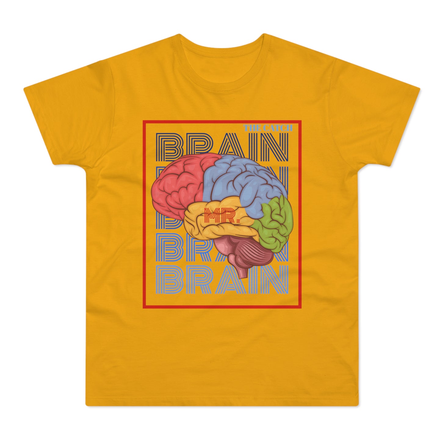 Colorful Brain Graphic T-Shirt - Unique Menswear for Science Lovers