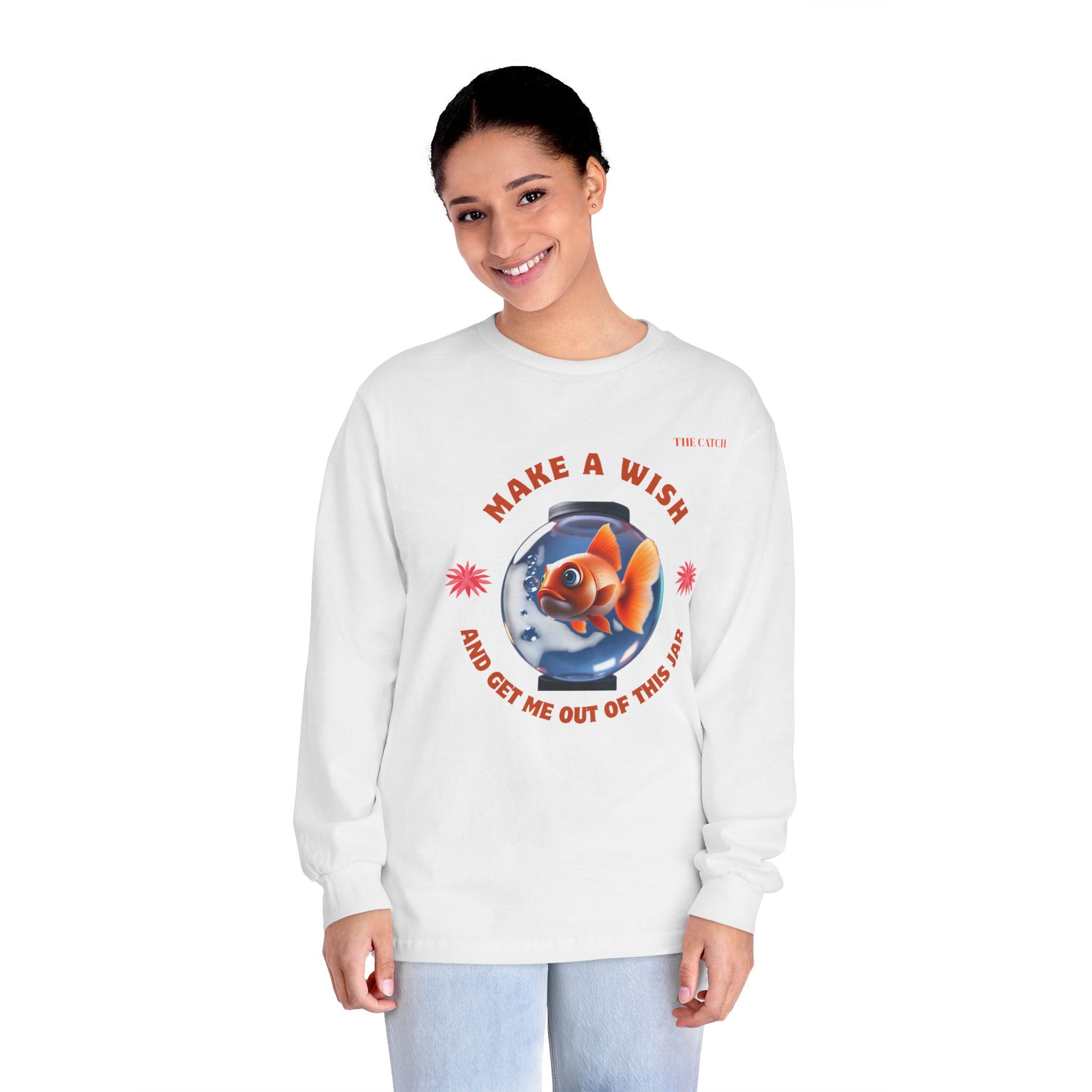 Make a Wish Fish Long Sleeve T-Shirt – Classic Tee for Dreamers - THE CATCH