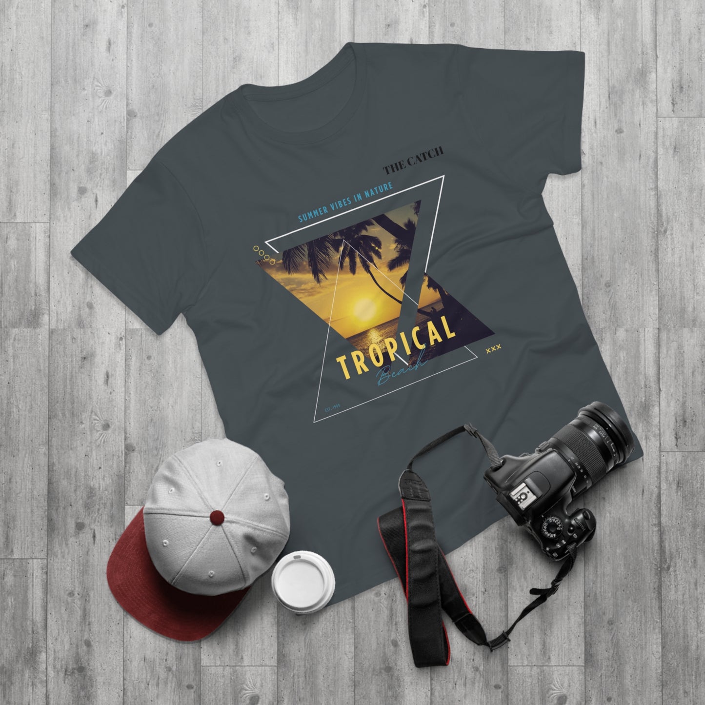 Tropical Vibes Men's T-Shirt - Summer Nature Graphic Tee