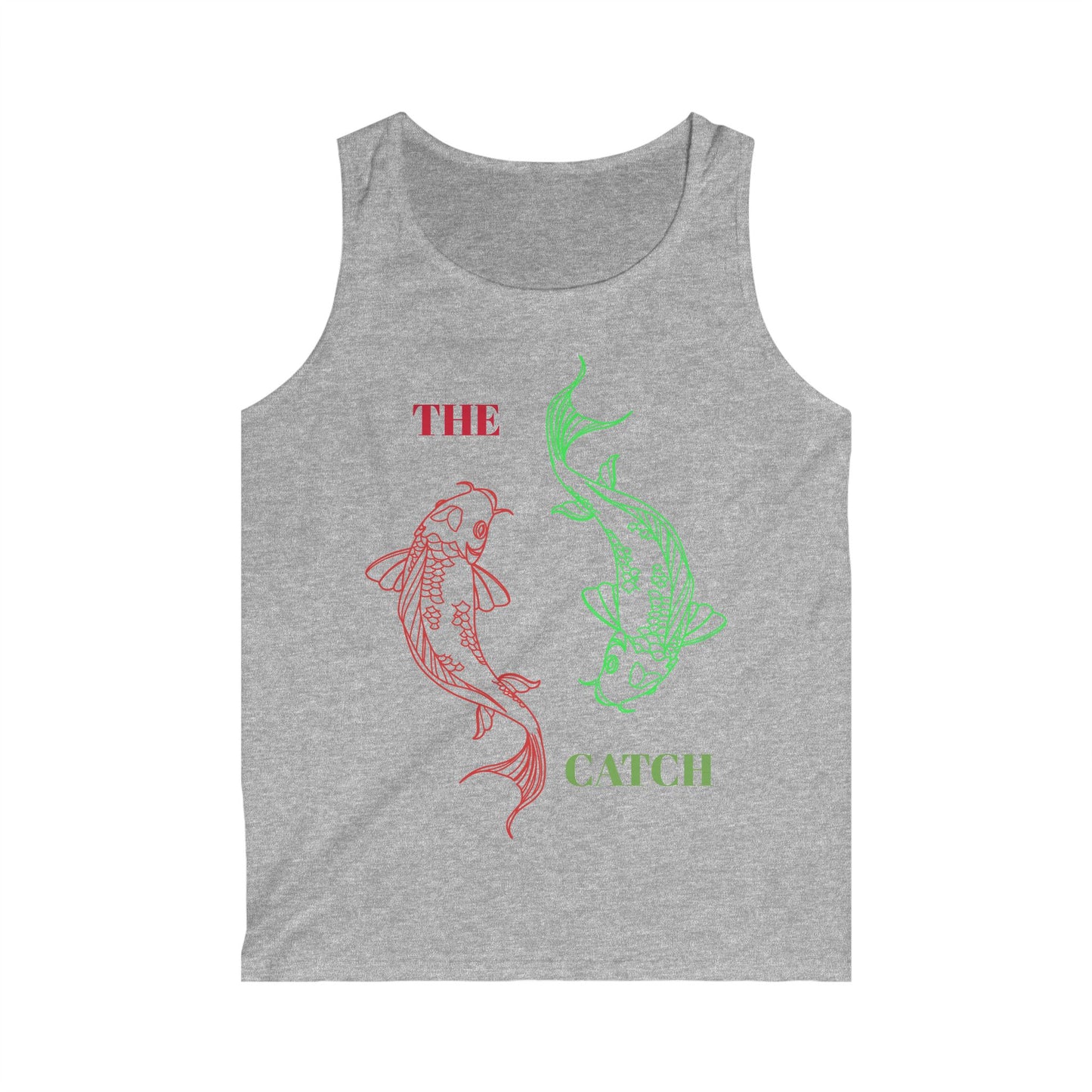 Fishing Lovers Men's Softstyle Tank Top - "THE CATCH" Koi Design