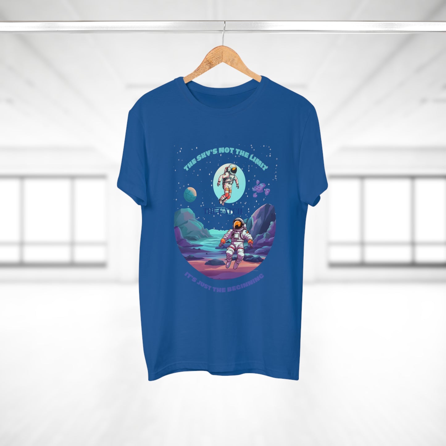 Astronaut Adventure Men's T-Shirt - 'The Sky's Not the Limit, It's Just the Beginning'