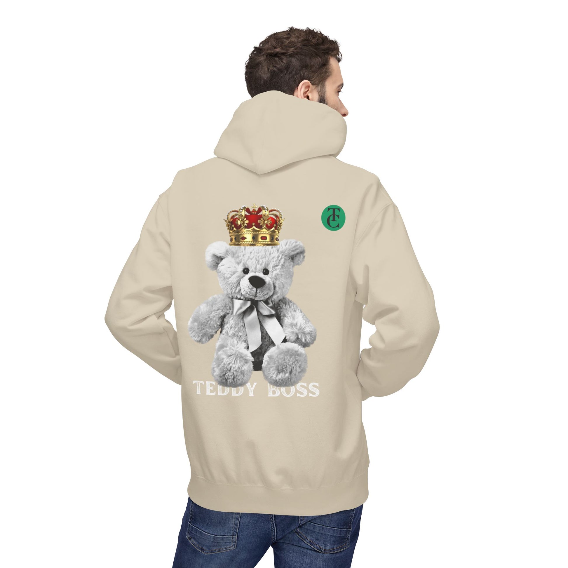 Teddy Boss Hoodie: Midweight Softstyle Fleece with Crowned Bear Design - THE CATCH