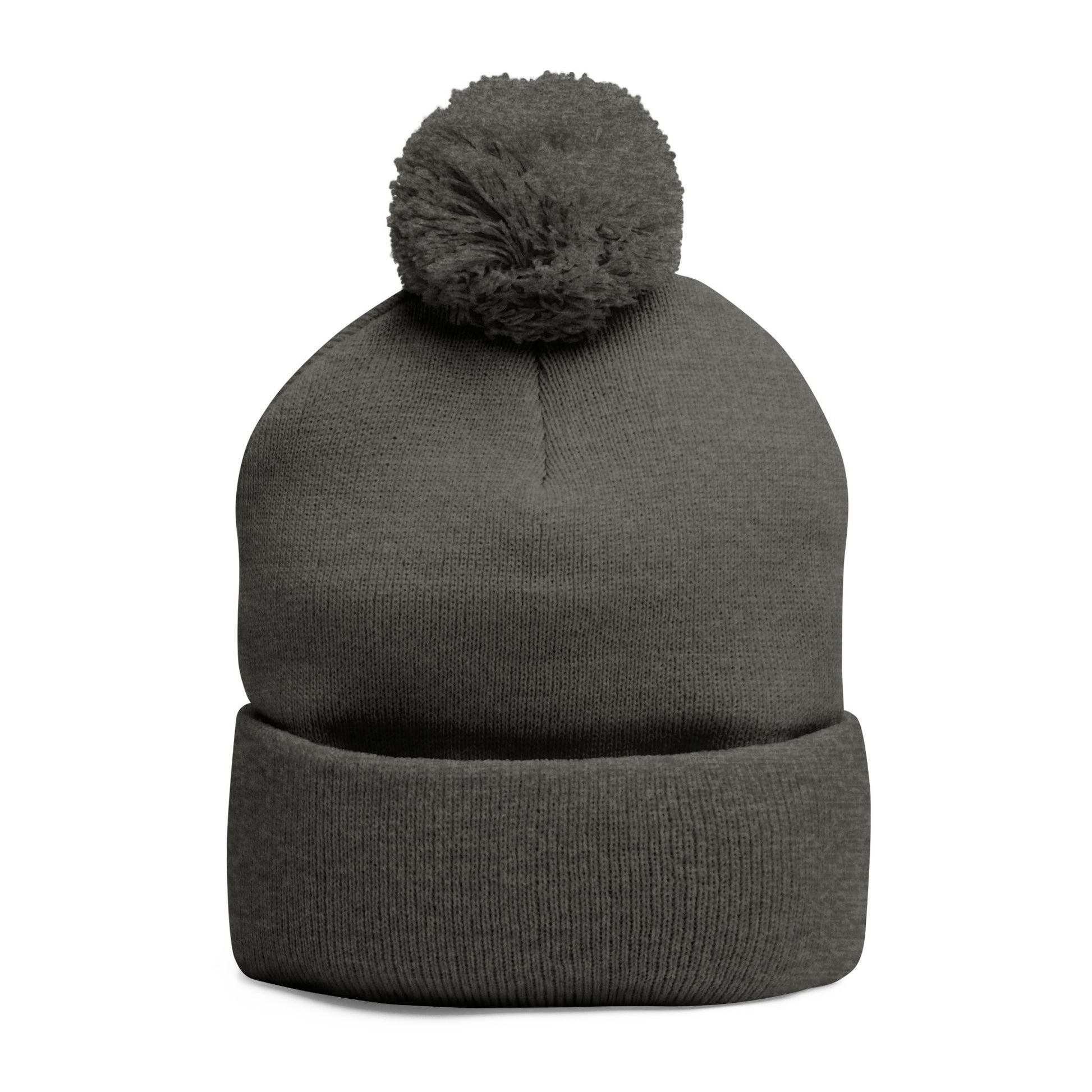 Cozy Embroidered Pom-Pom Knit Cap, - THE CATCH
