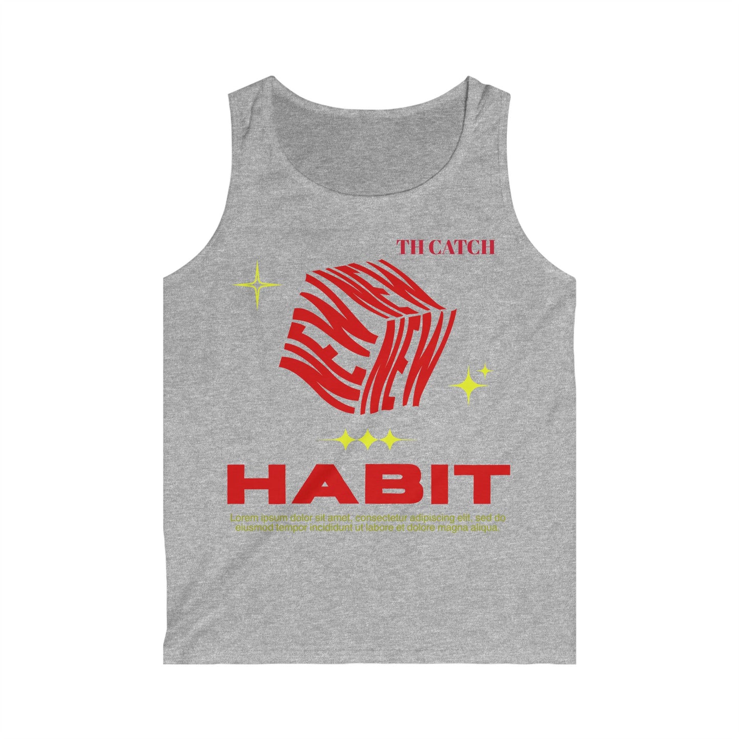 Men's Softstyle Tank Top - Trendy Habit Graphic - Perfect for Summer and Casual Wear - THE CATCH