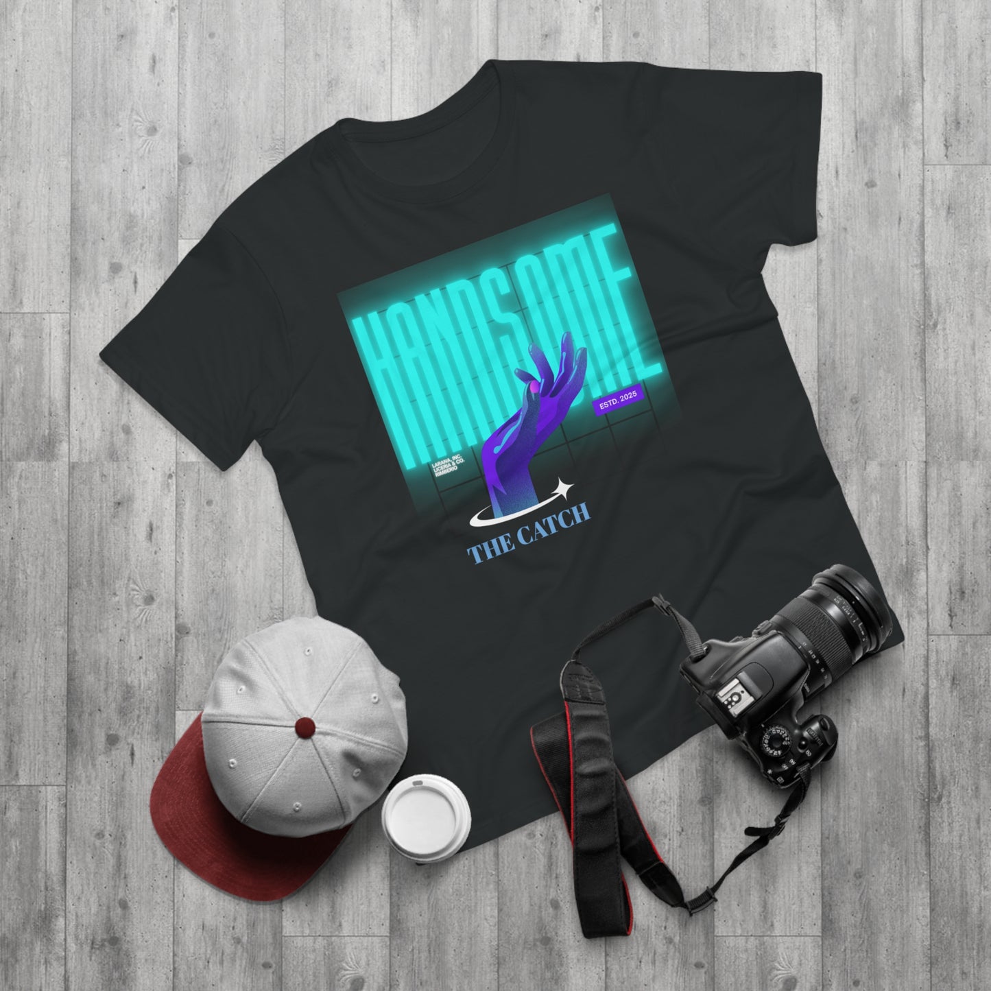 Stylish Graphic Tee for Men - 'Handsome' Design