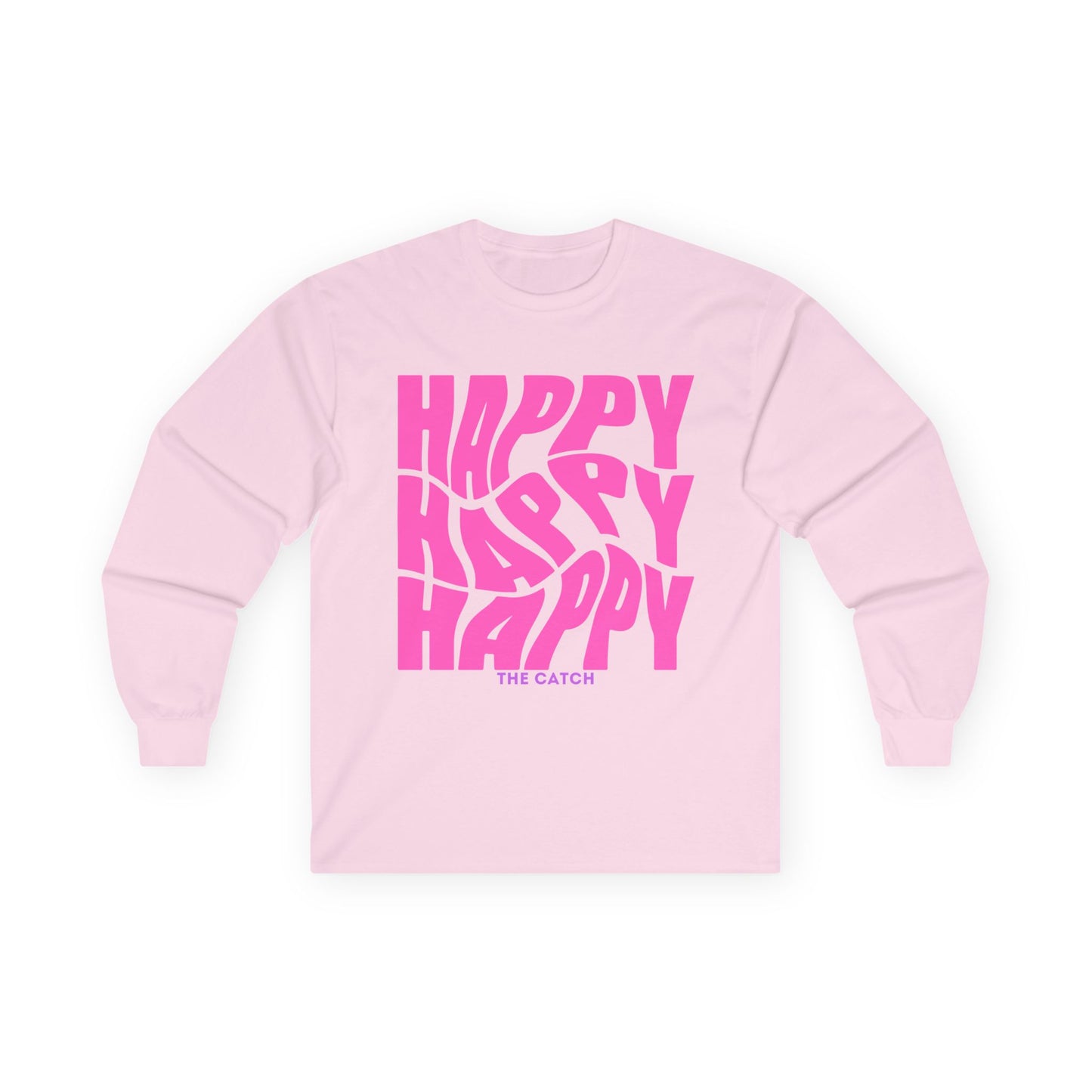 Happy Vibe Long Sleeve Tee - Positive Affirmation Shirt - THE CATCH
