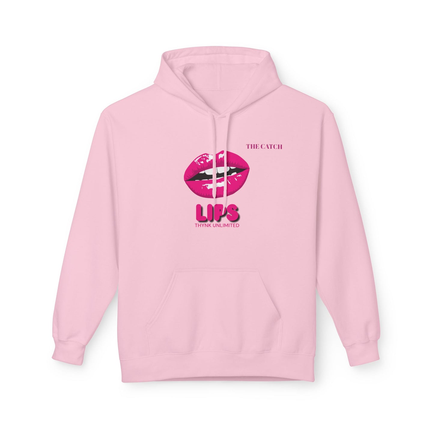 Fleece Hoodie with Chic Lip Design - Perfect for Casual Outings and Gifts